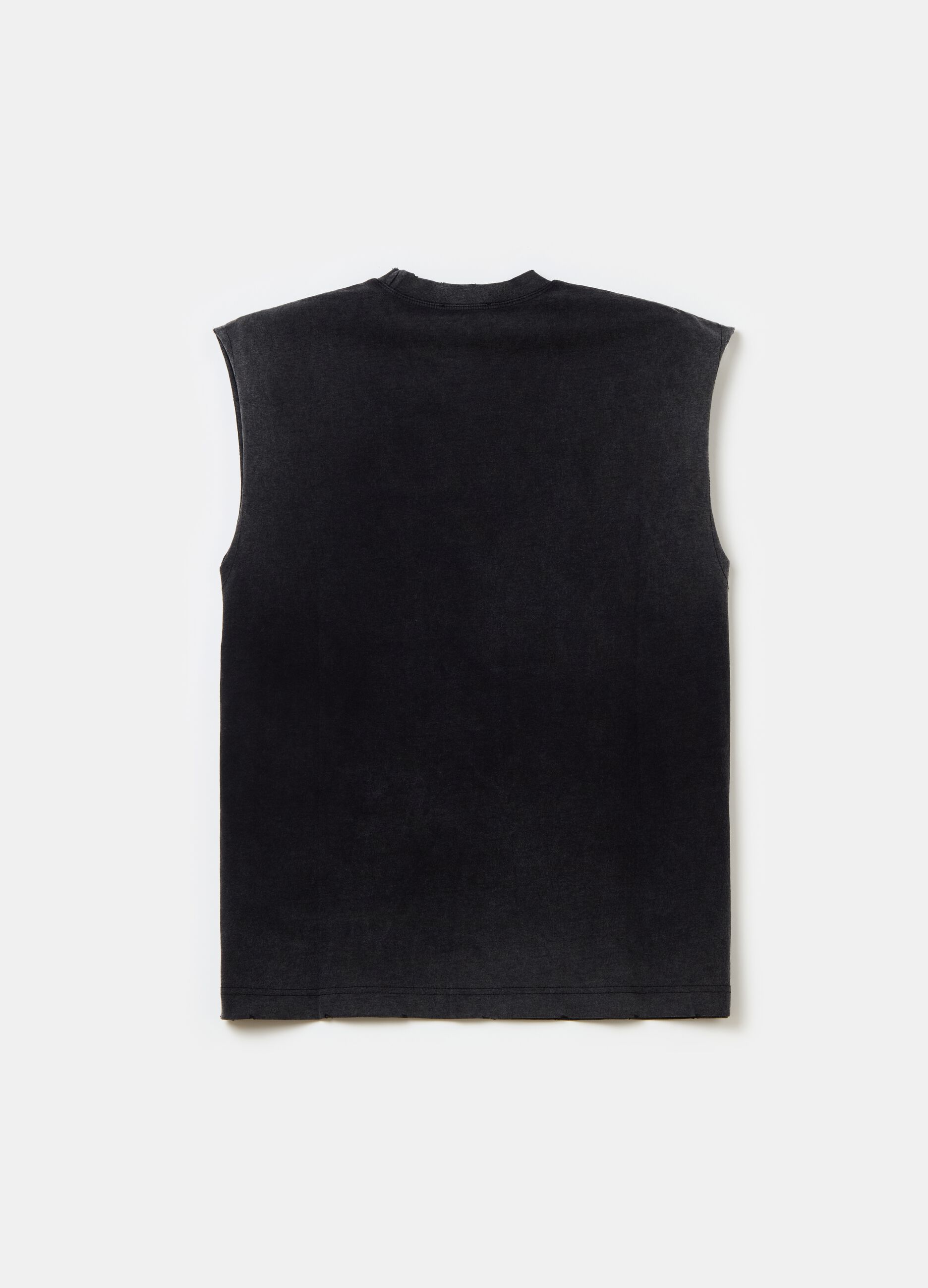 UTOPJA FOR THE SEA BEYOND tank top with abrasions and print
