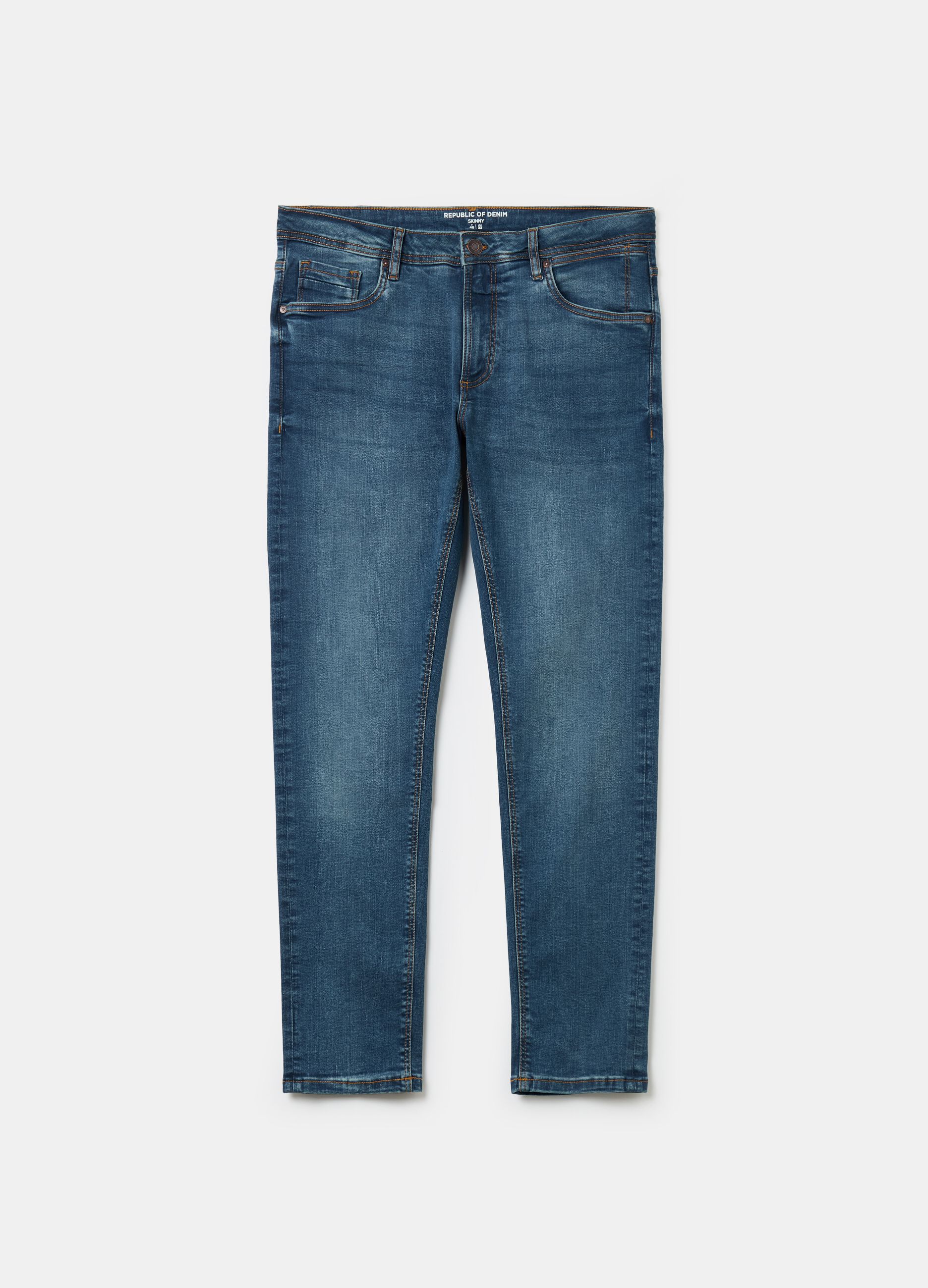 Faded, skinny-fit stretch jeans