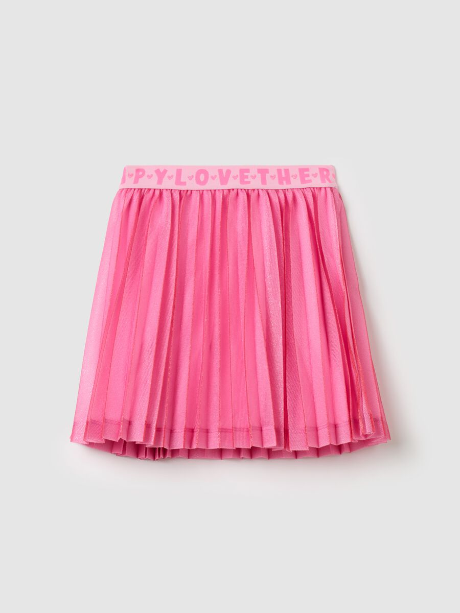 Pleated skirt with glitter_0