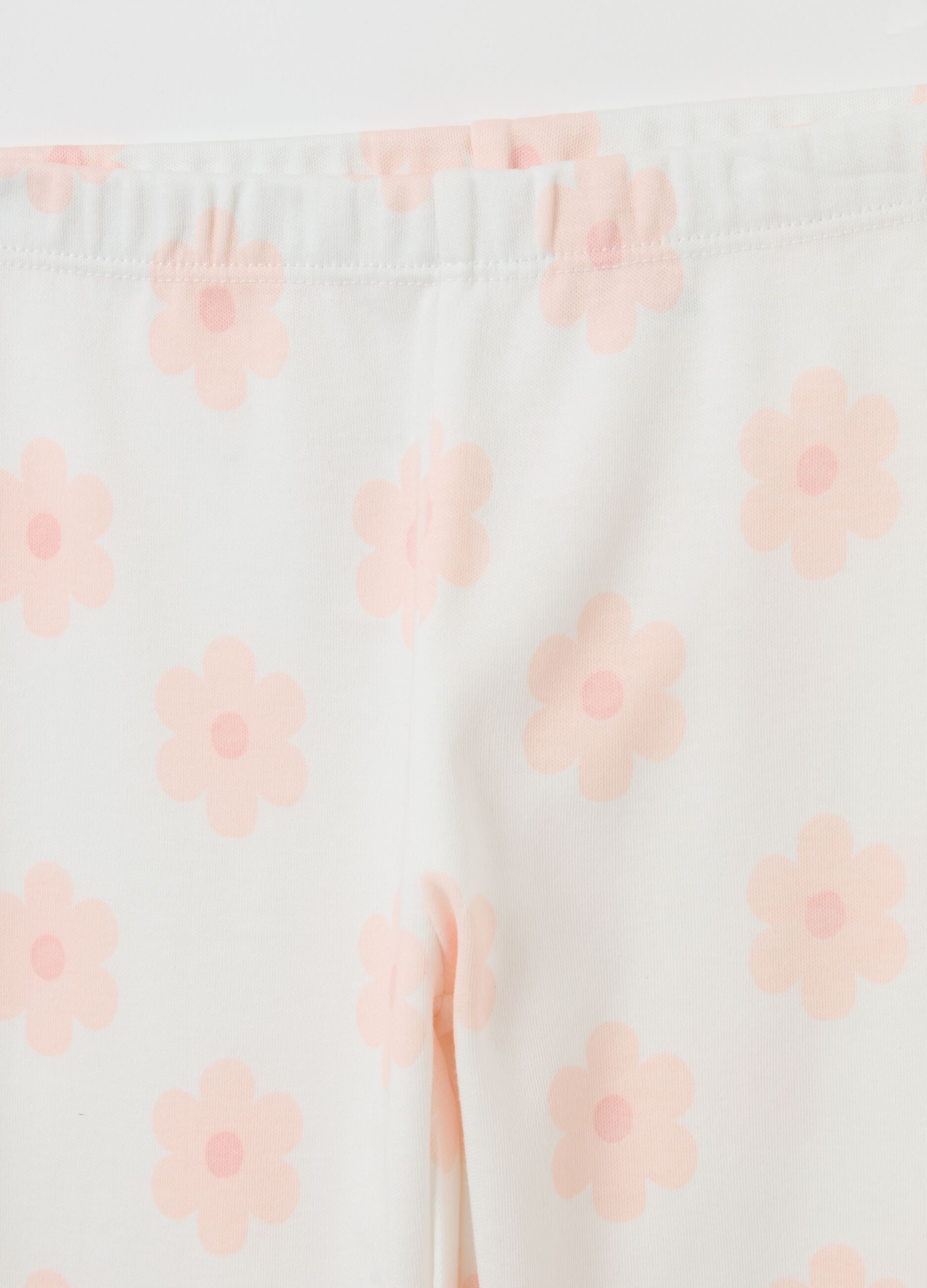 Organic cotton pyjamas with bow and print