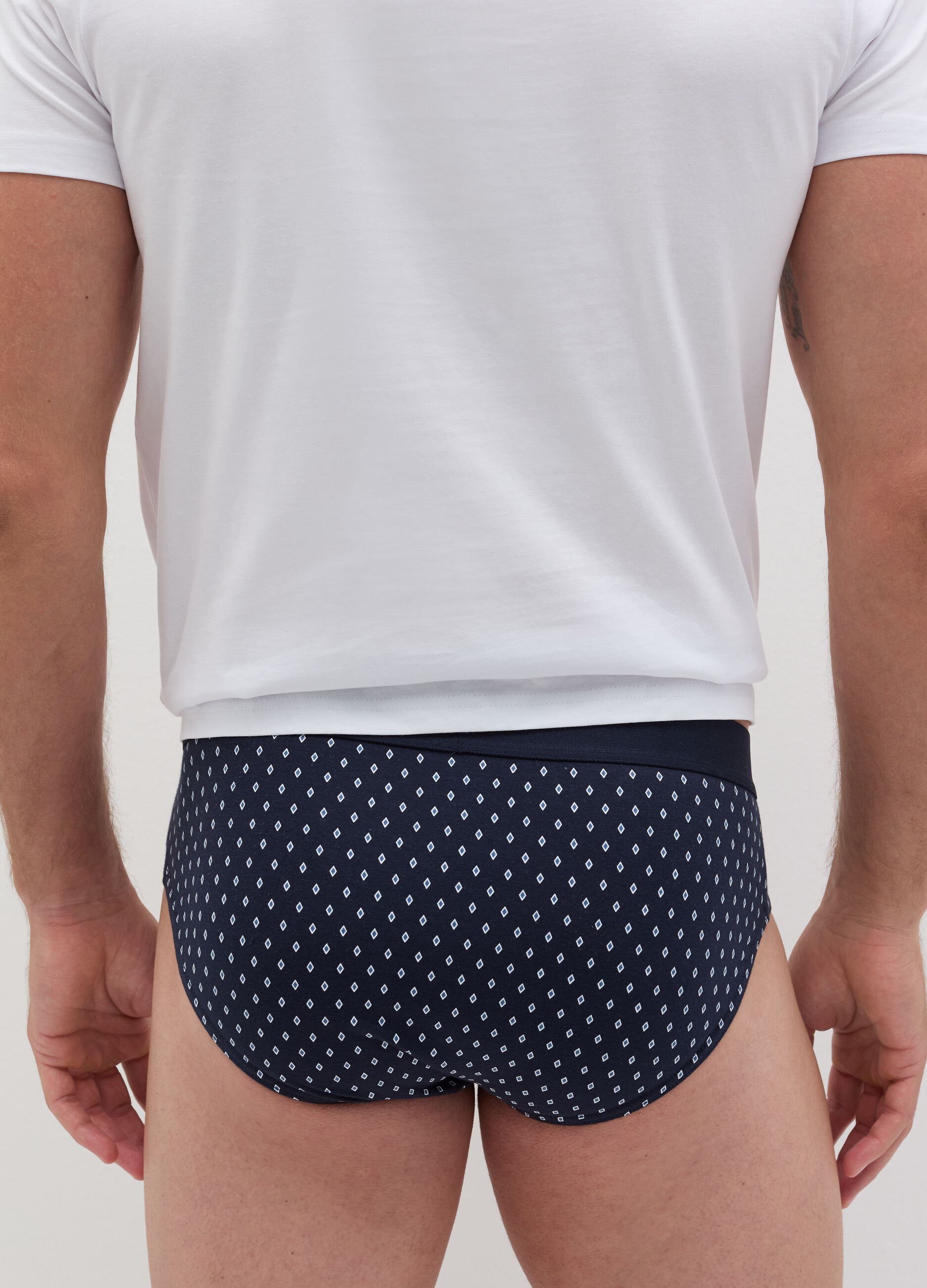 Three-pack briefs with micro pattern