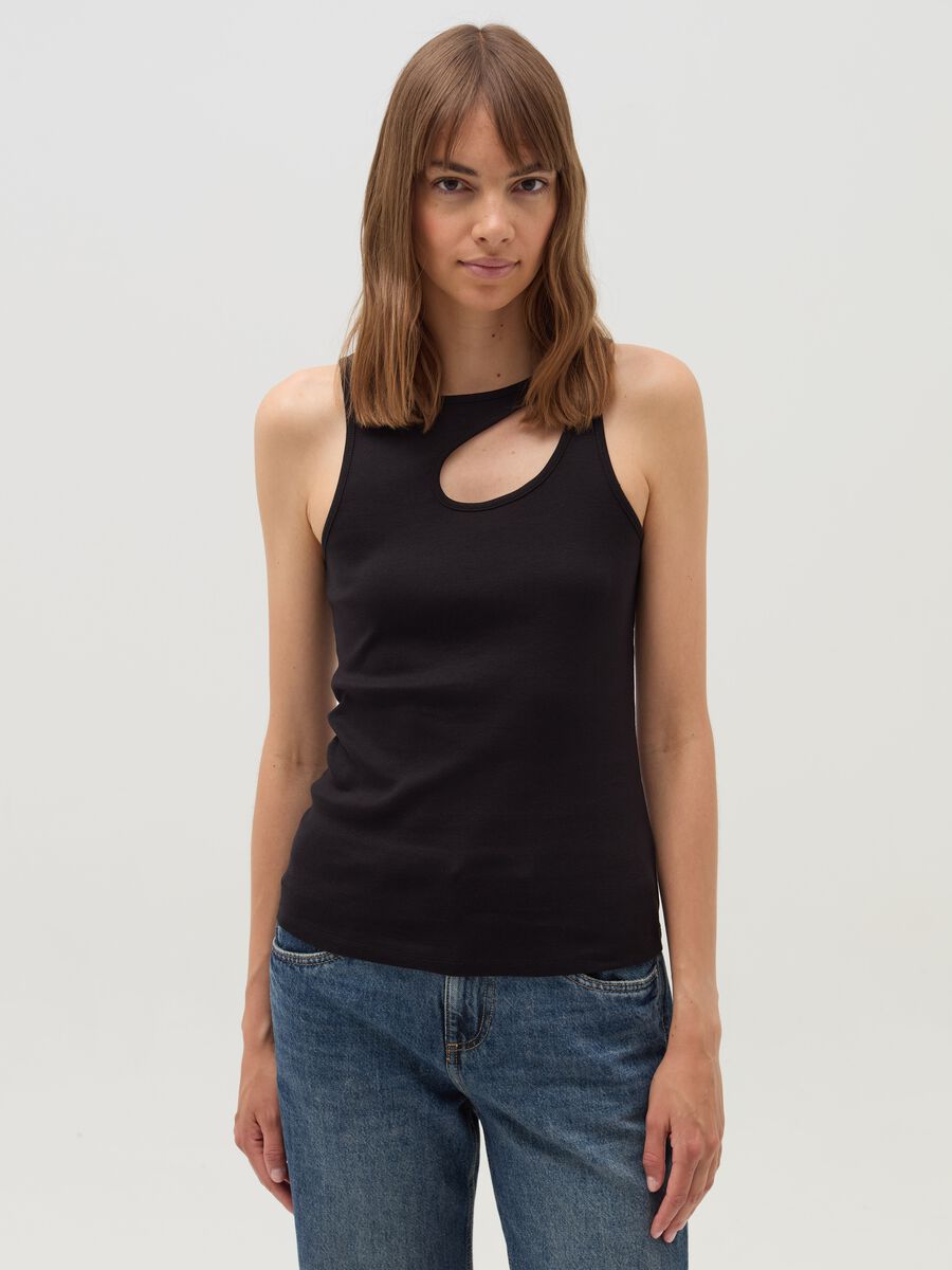 Tank top con dettaglio cut out_0