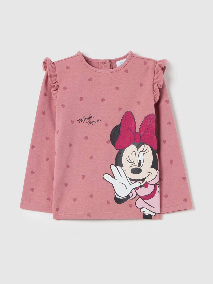 T-shirt in cotone bio con stampa Minnie_0