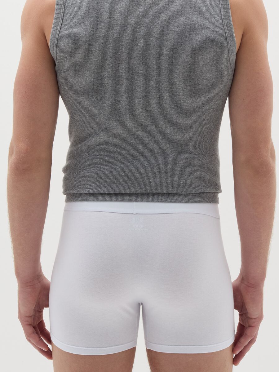 Stretch cotton boxers with external elastic_2