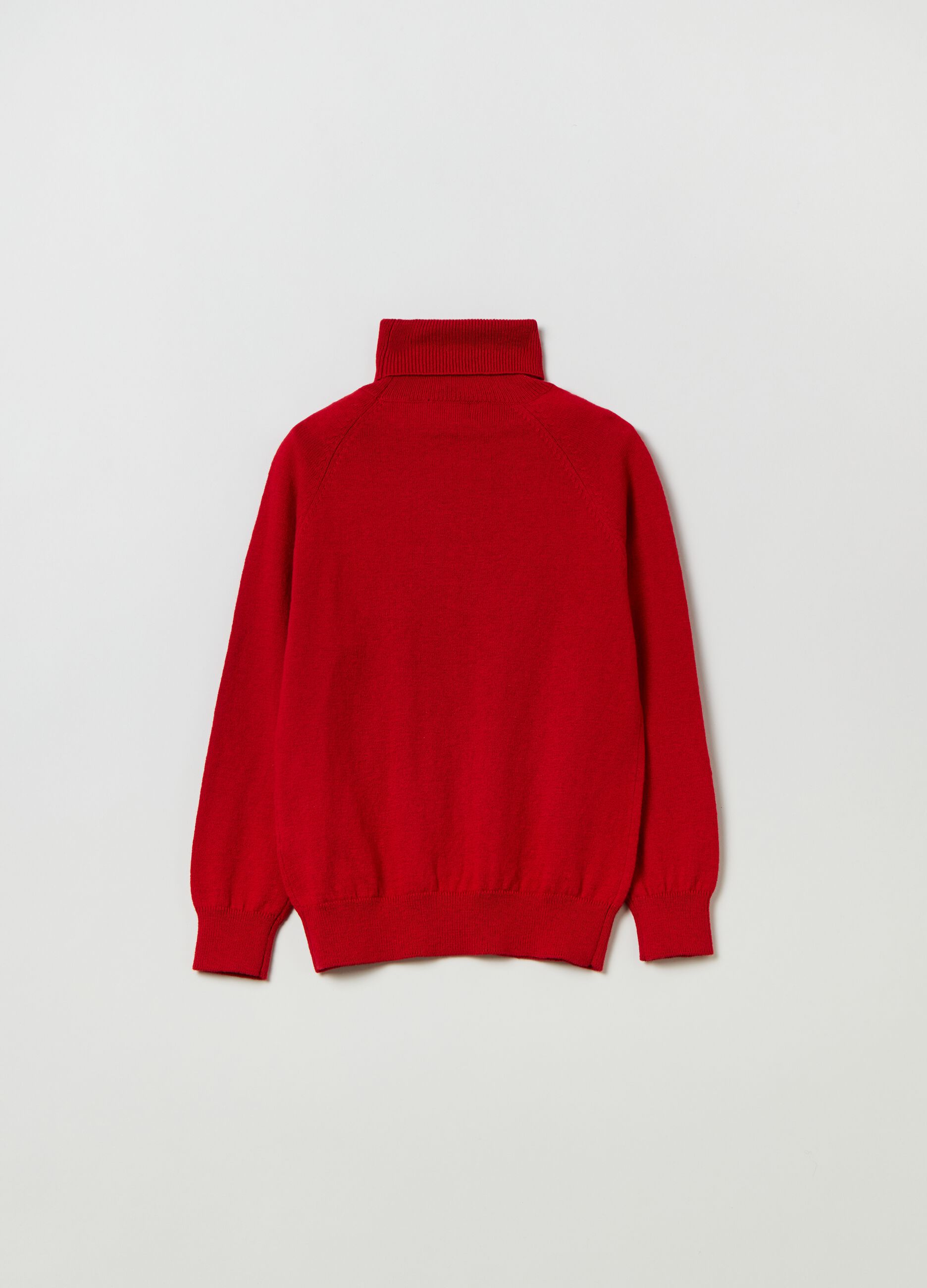 Turtleneck jumper with raglan sleeves