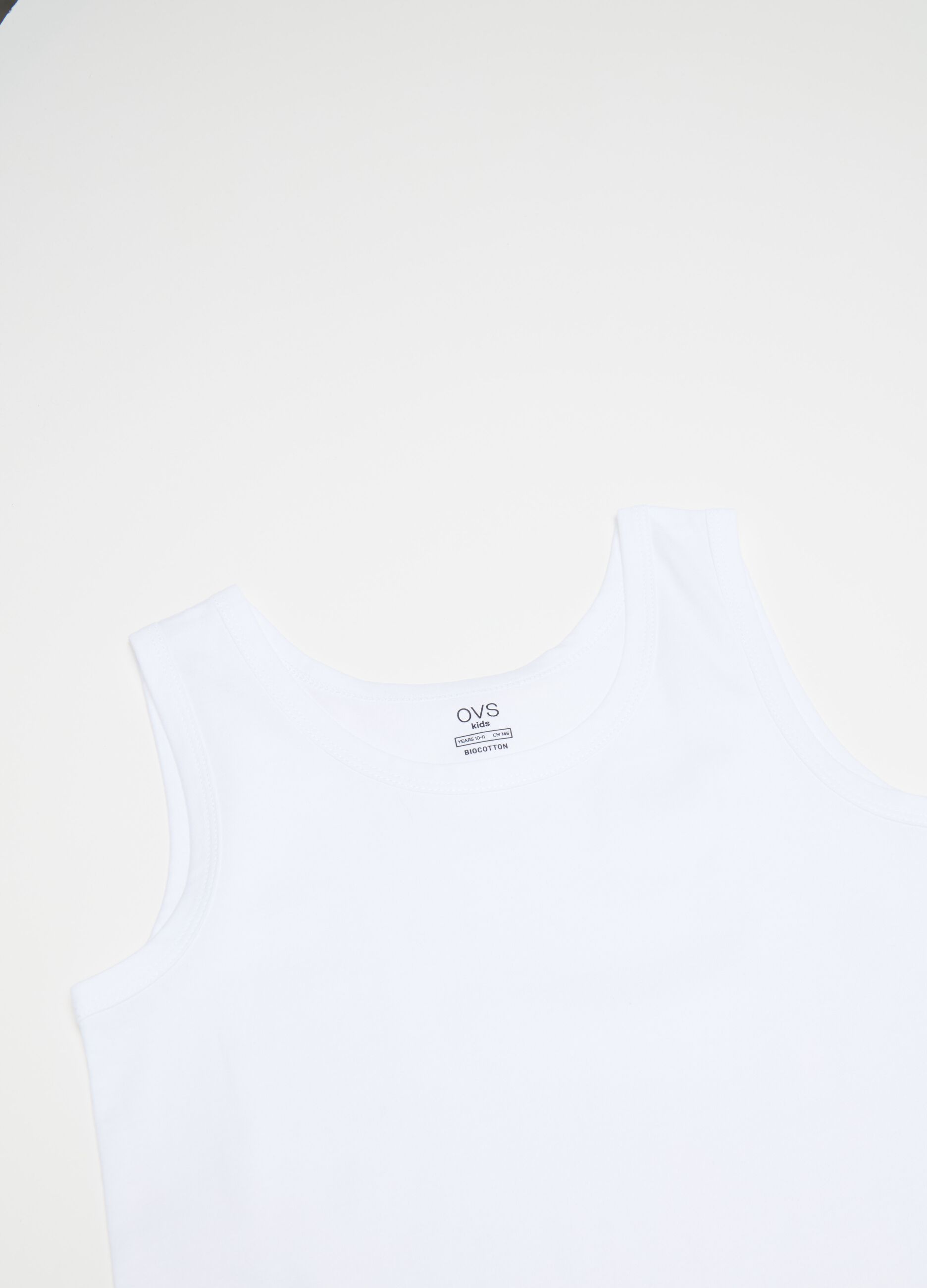 Two-pack jersey racerback vests with round neck