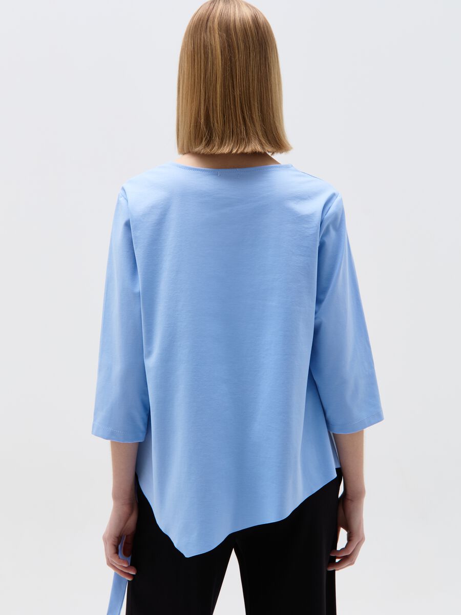 Asymmetric blouse with side bow_2