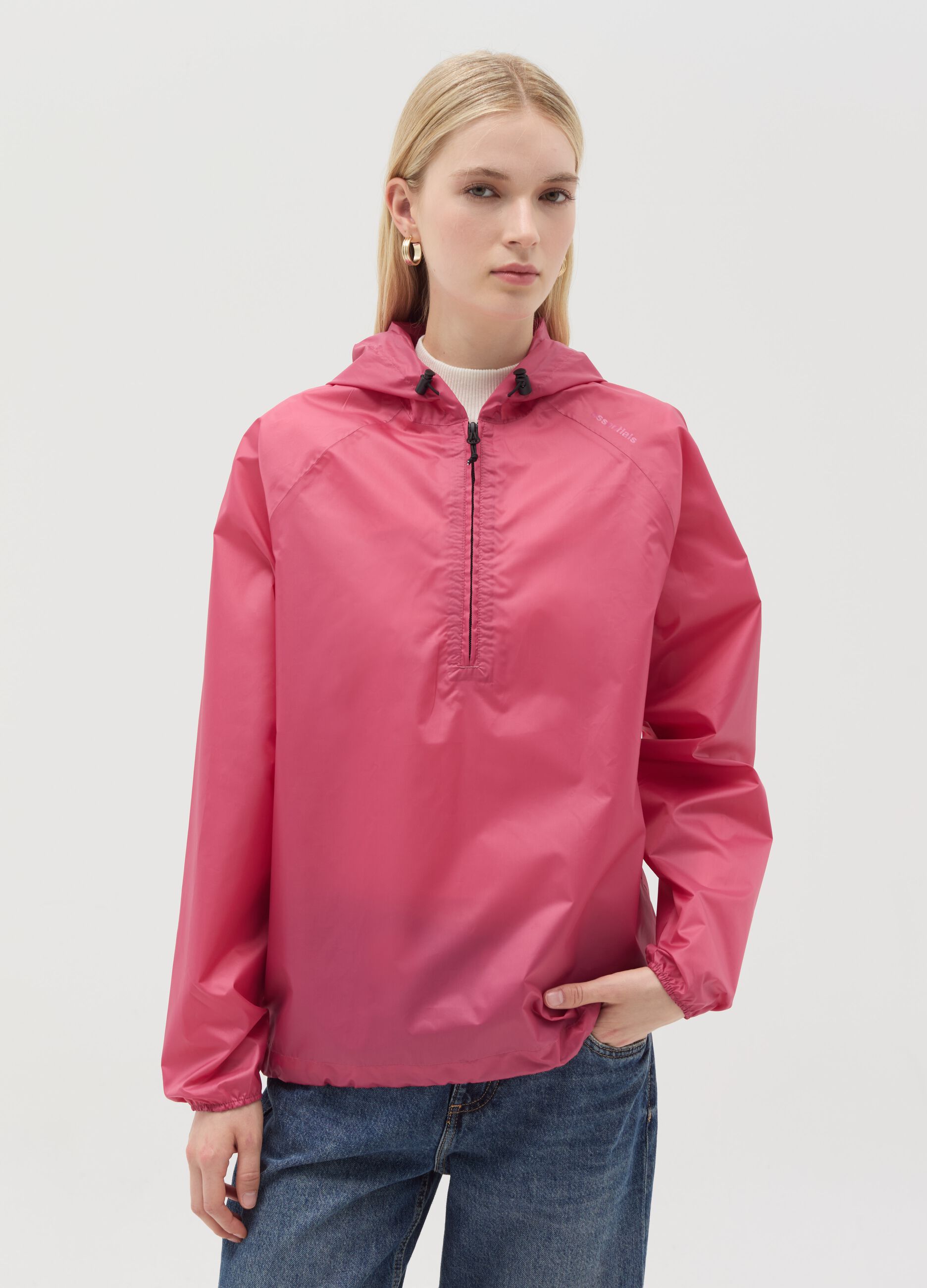 Half-zip waterproof jacket