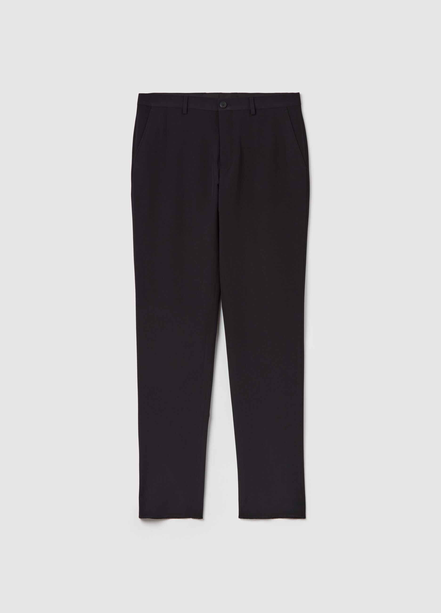 Pantaloni chino in viscosa stretch