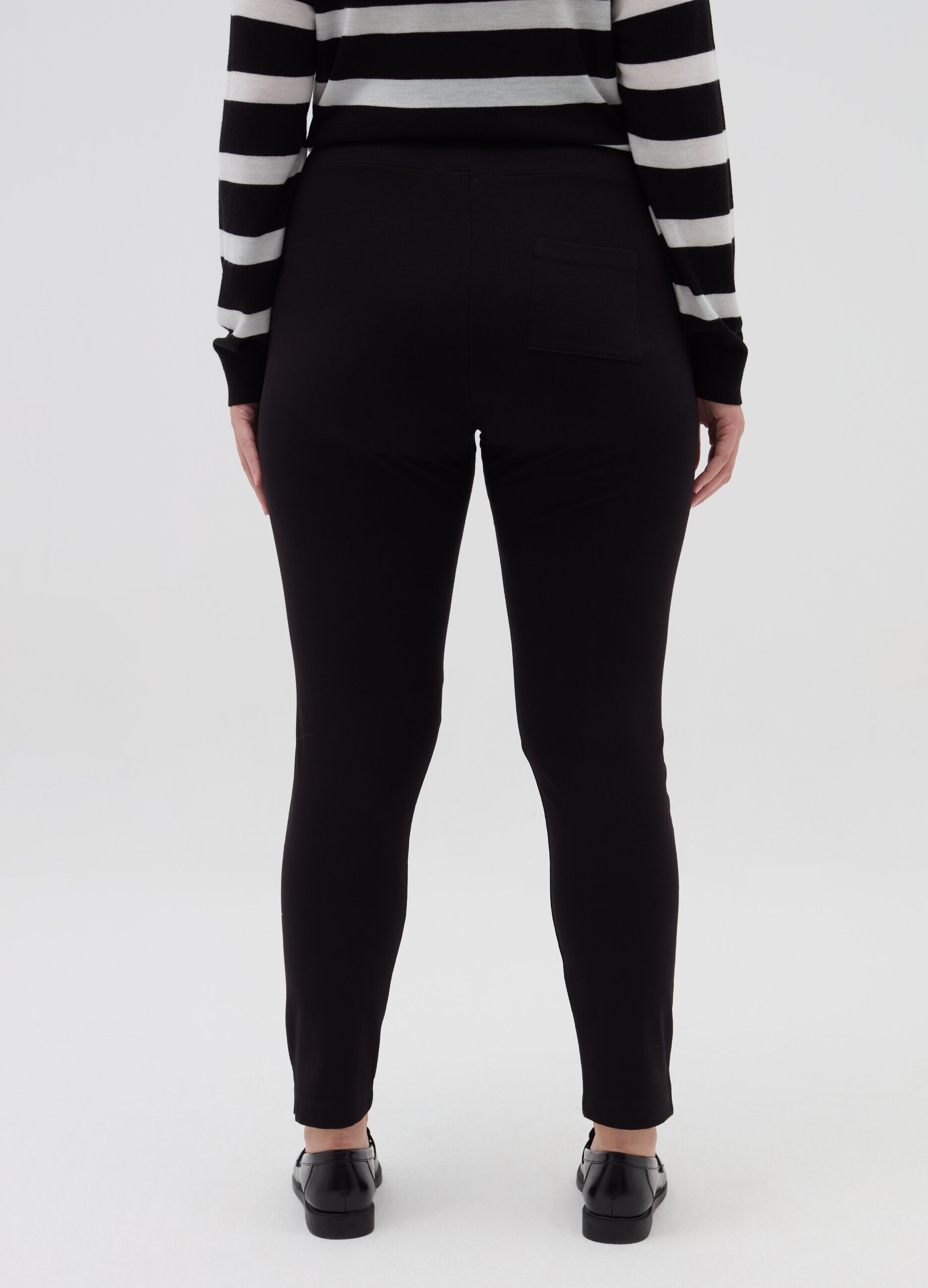 Leggings in cotone stretch Curvy