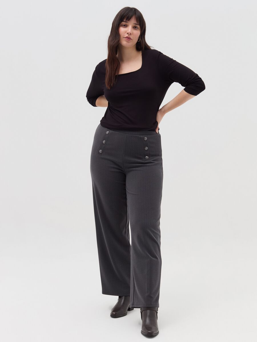 Wide trousers with buttons_0