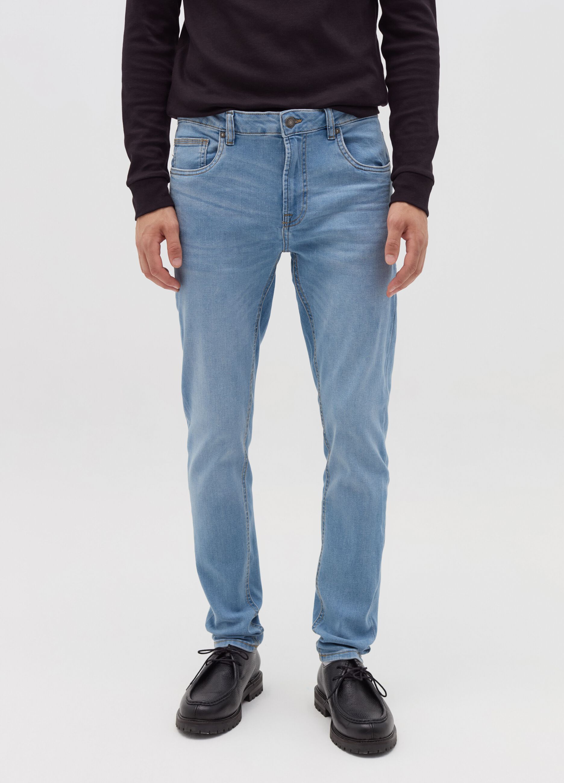 Super-skinny-fit jeans with fading