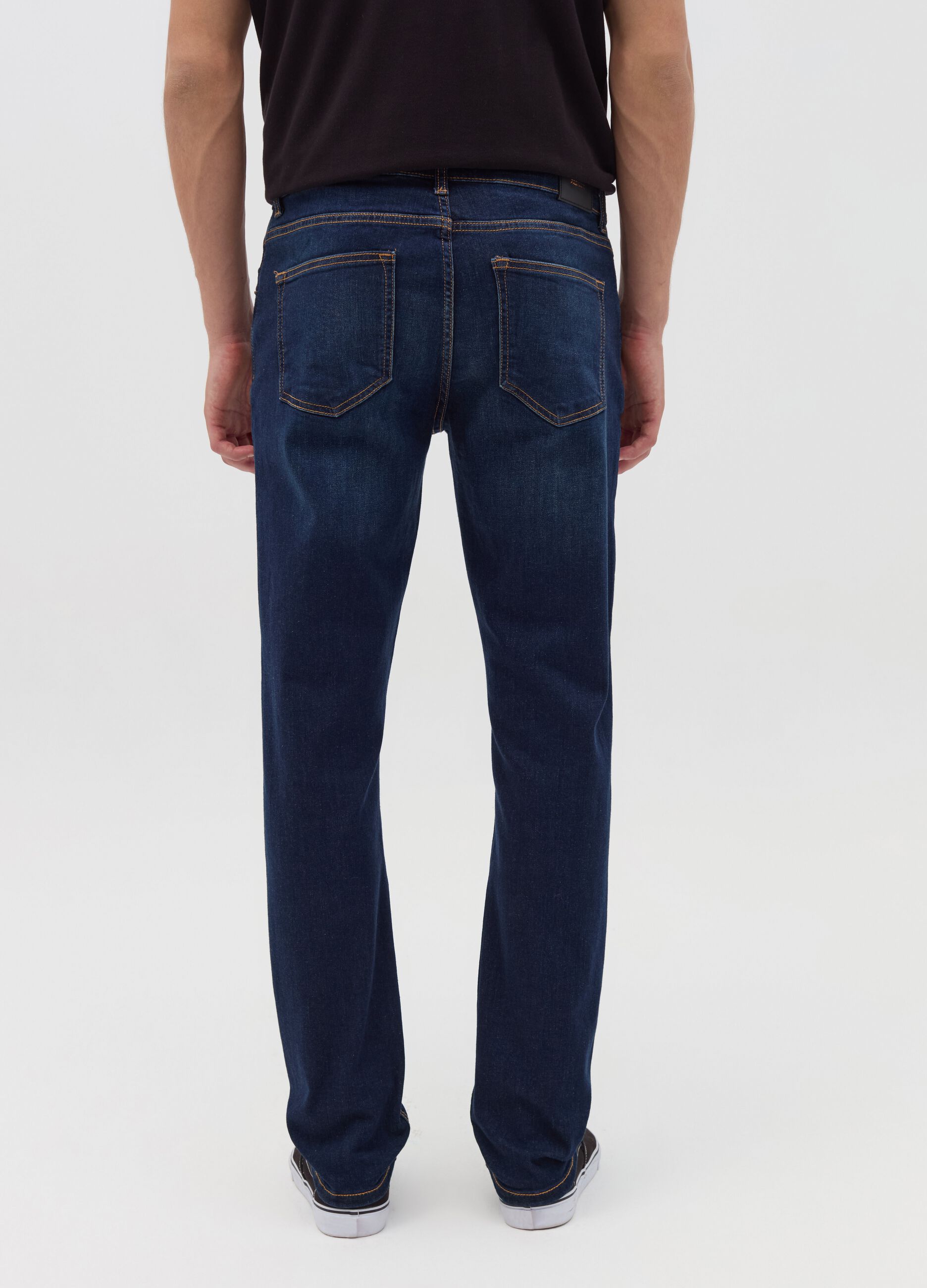 Slim-fit premium jeans in DualFX cotton