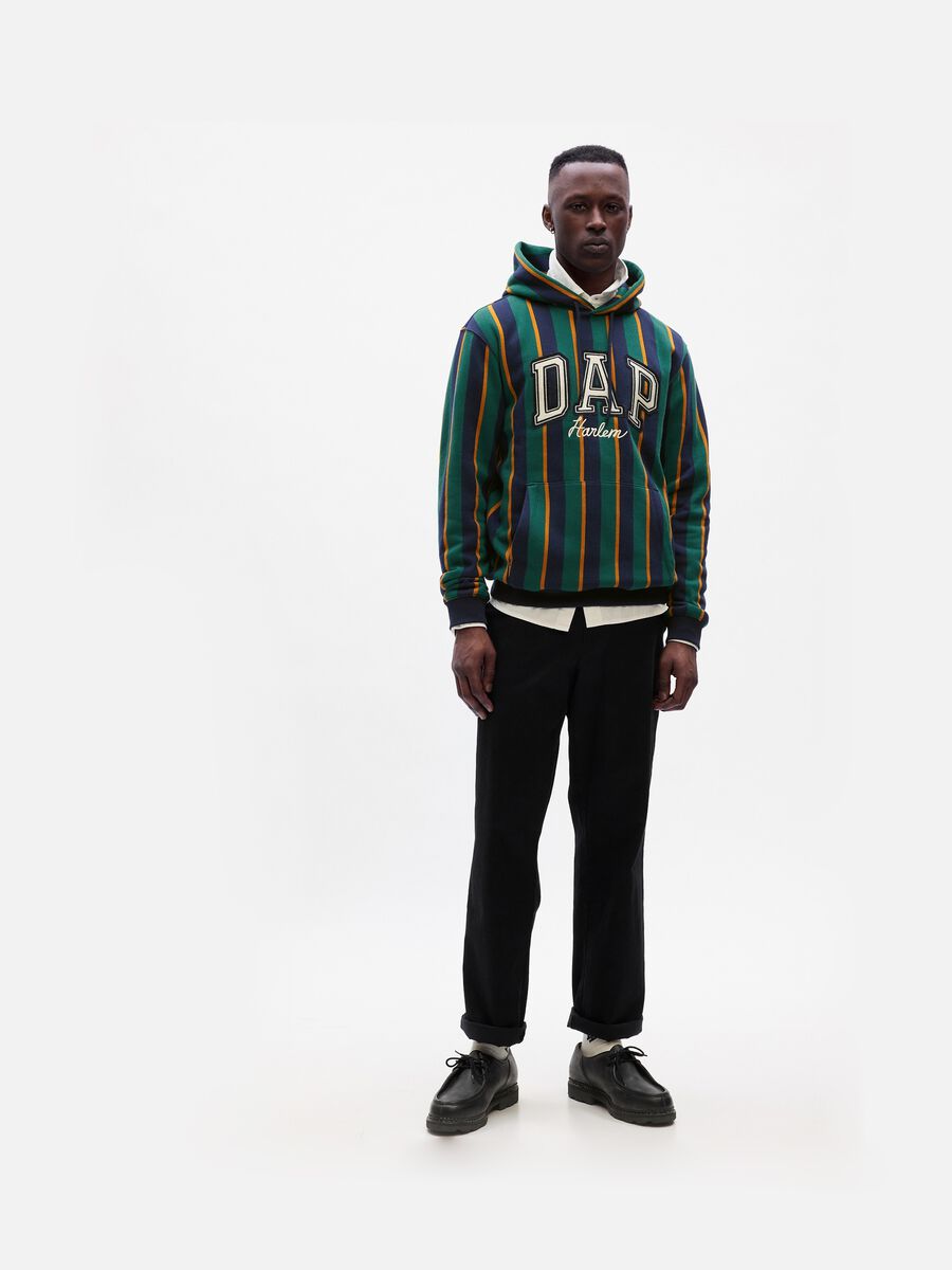 Striped sweatshirt with Dapper Dan of Harlem embroidery_0
