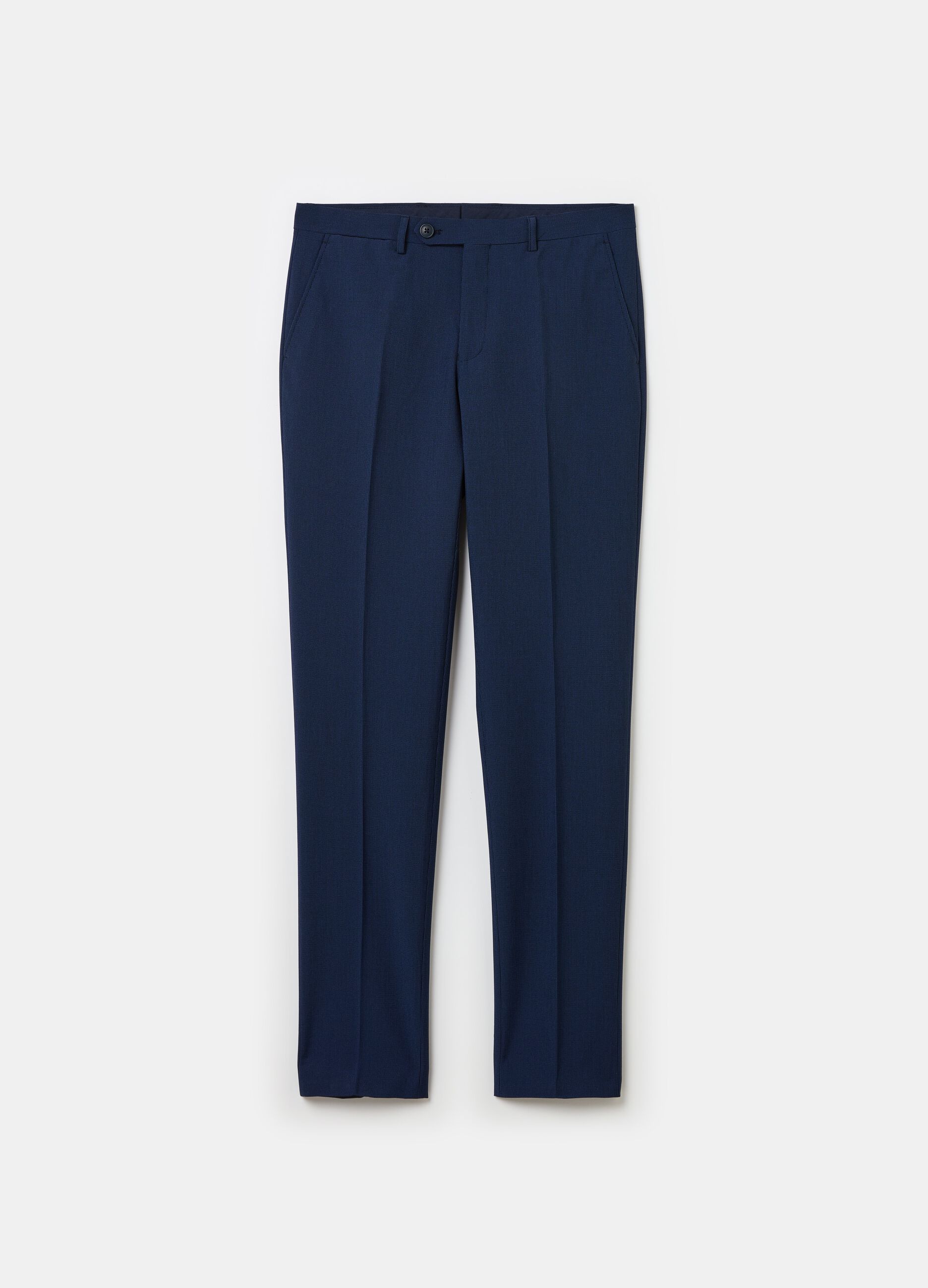 Easy-fit trousers with micro pattern