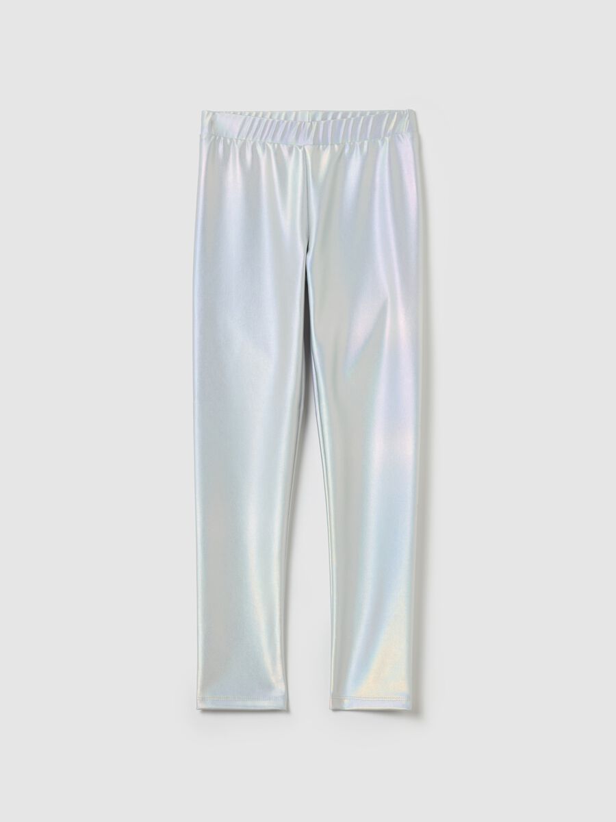 Metallic-effect leggings_0