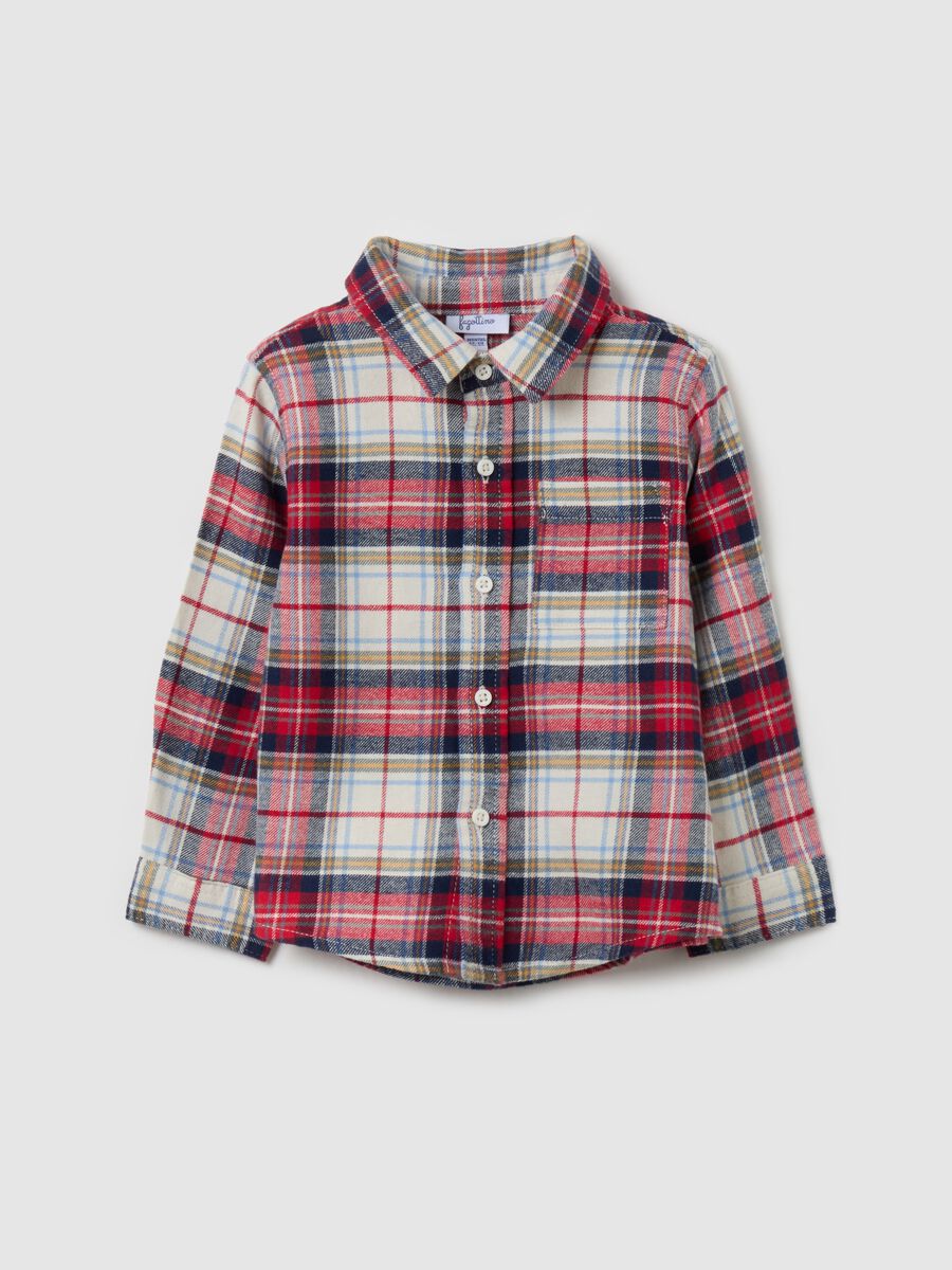 Flannel shirt with check pattern_0