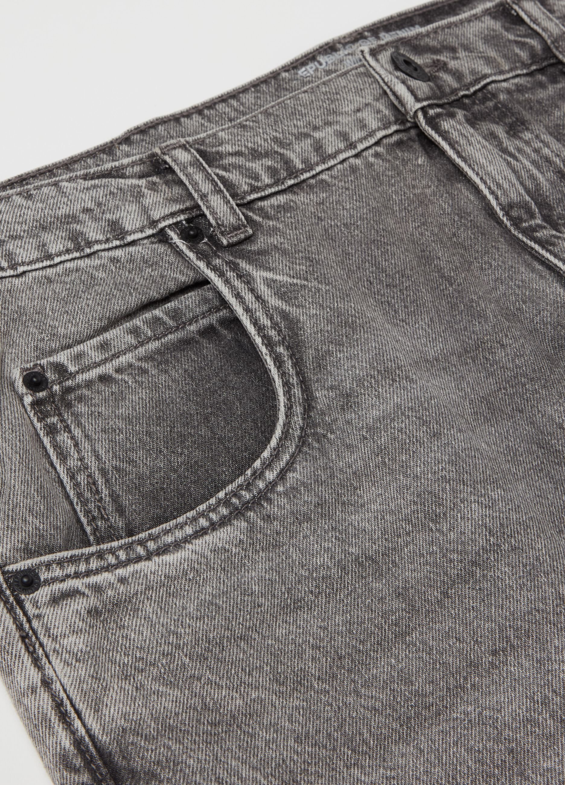 Regular fit jeans with faded effect