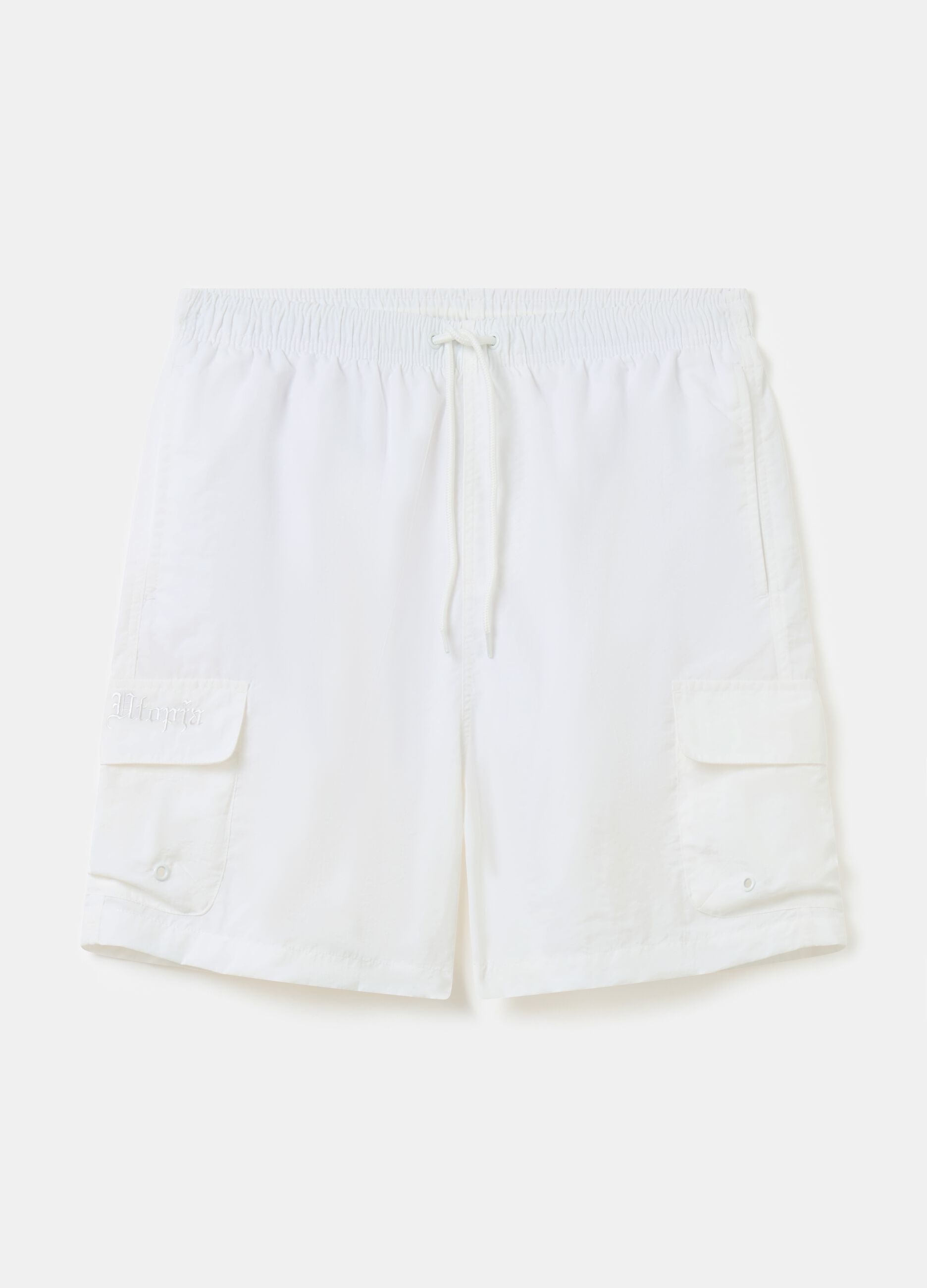 Ovs Cargo Swim Shorts White