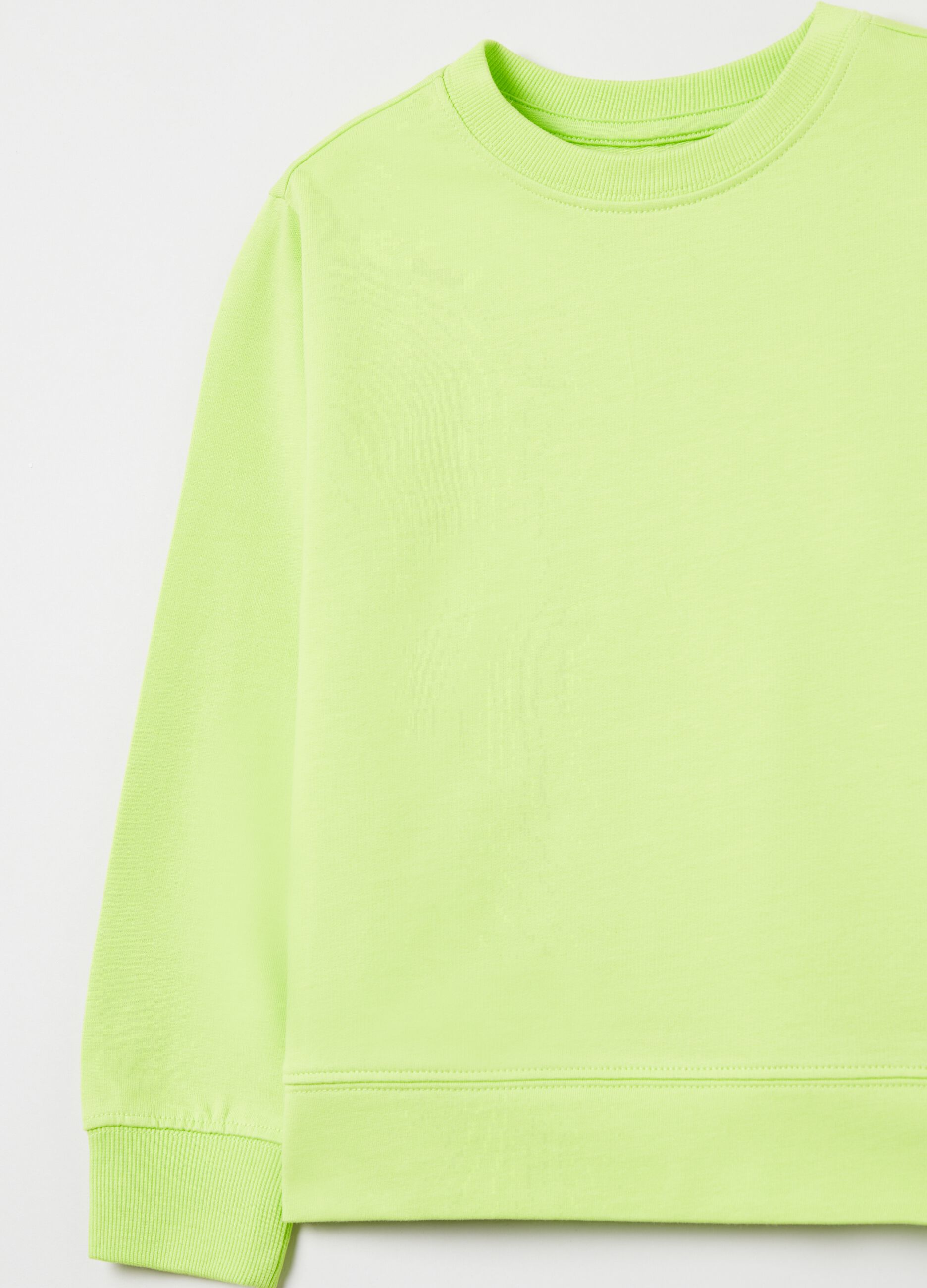 Sweatshirt in French terry with round neck