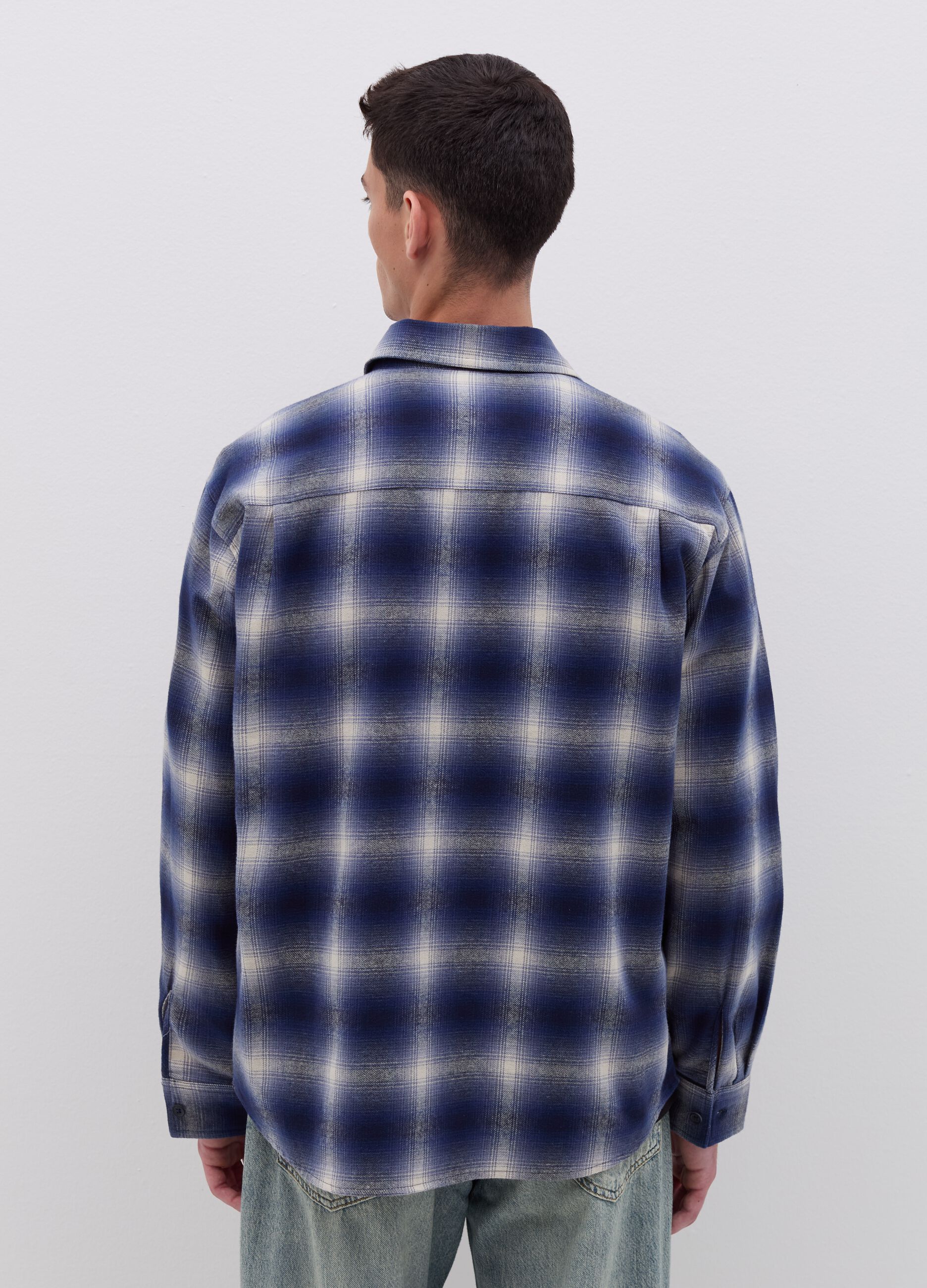 Regular-fit shirt in check flannel