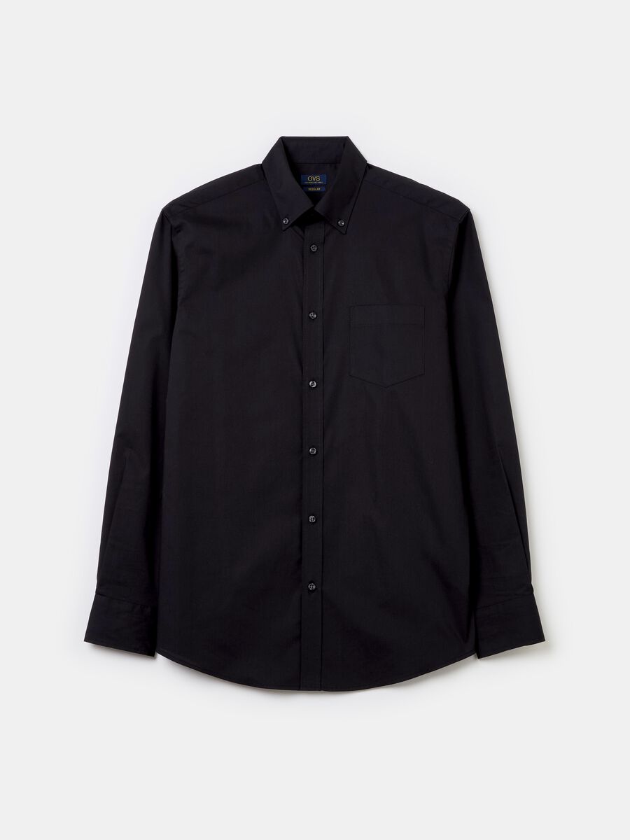 Regular-fit button-down shirt with pocket_4