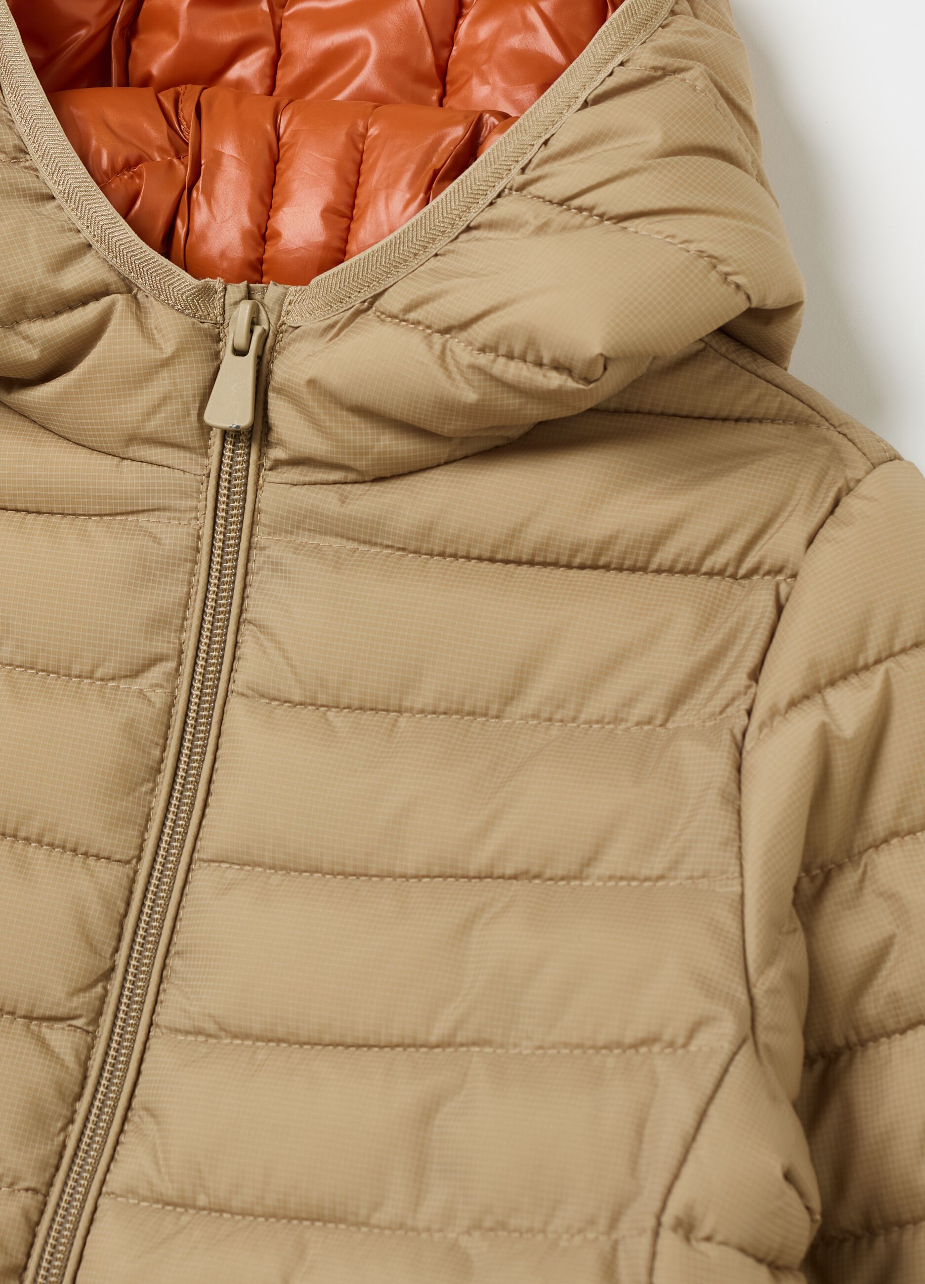 Ultralight down jacket with ripstop weave