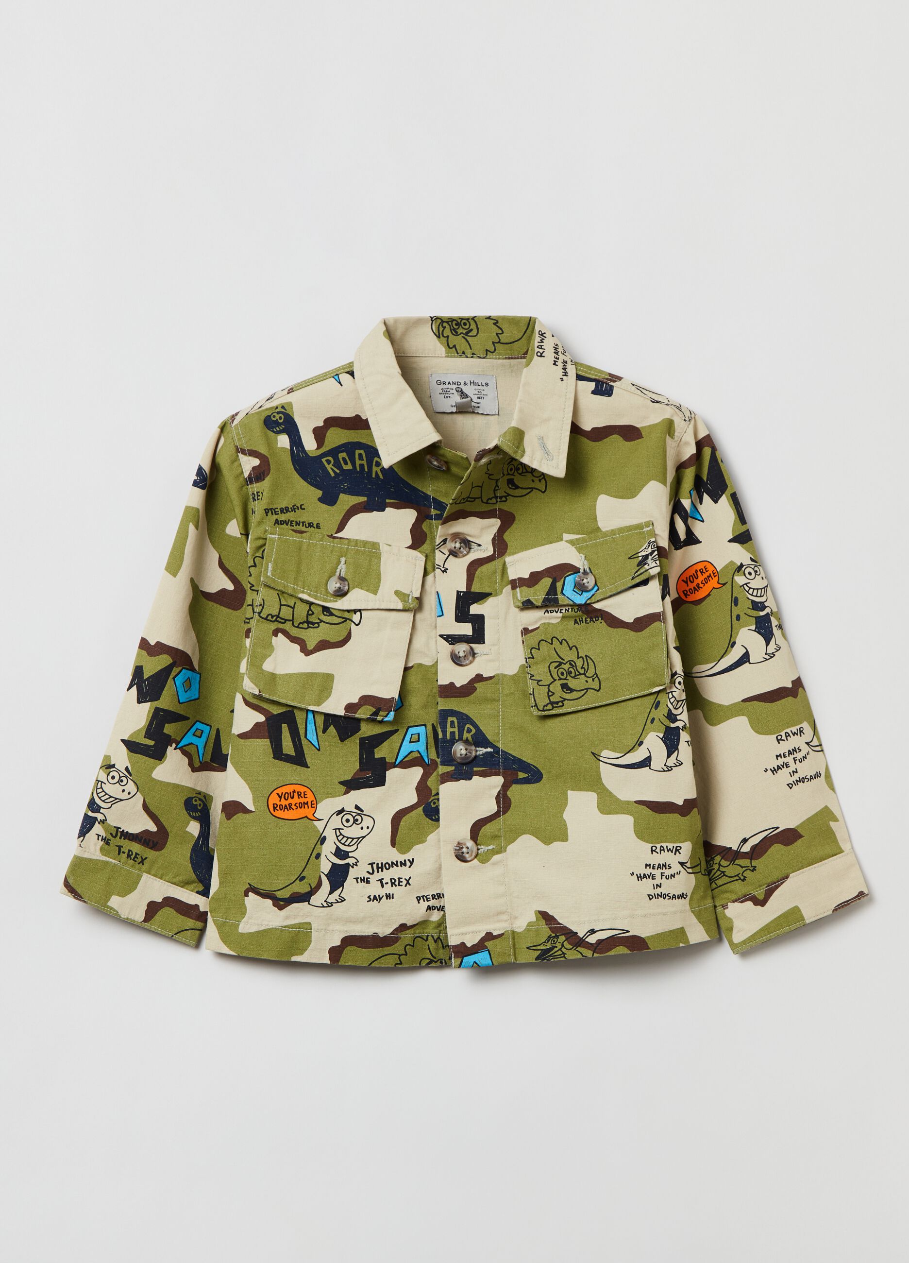 Grand&Hills camouflage shacket with print