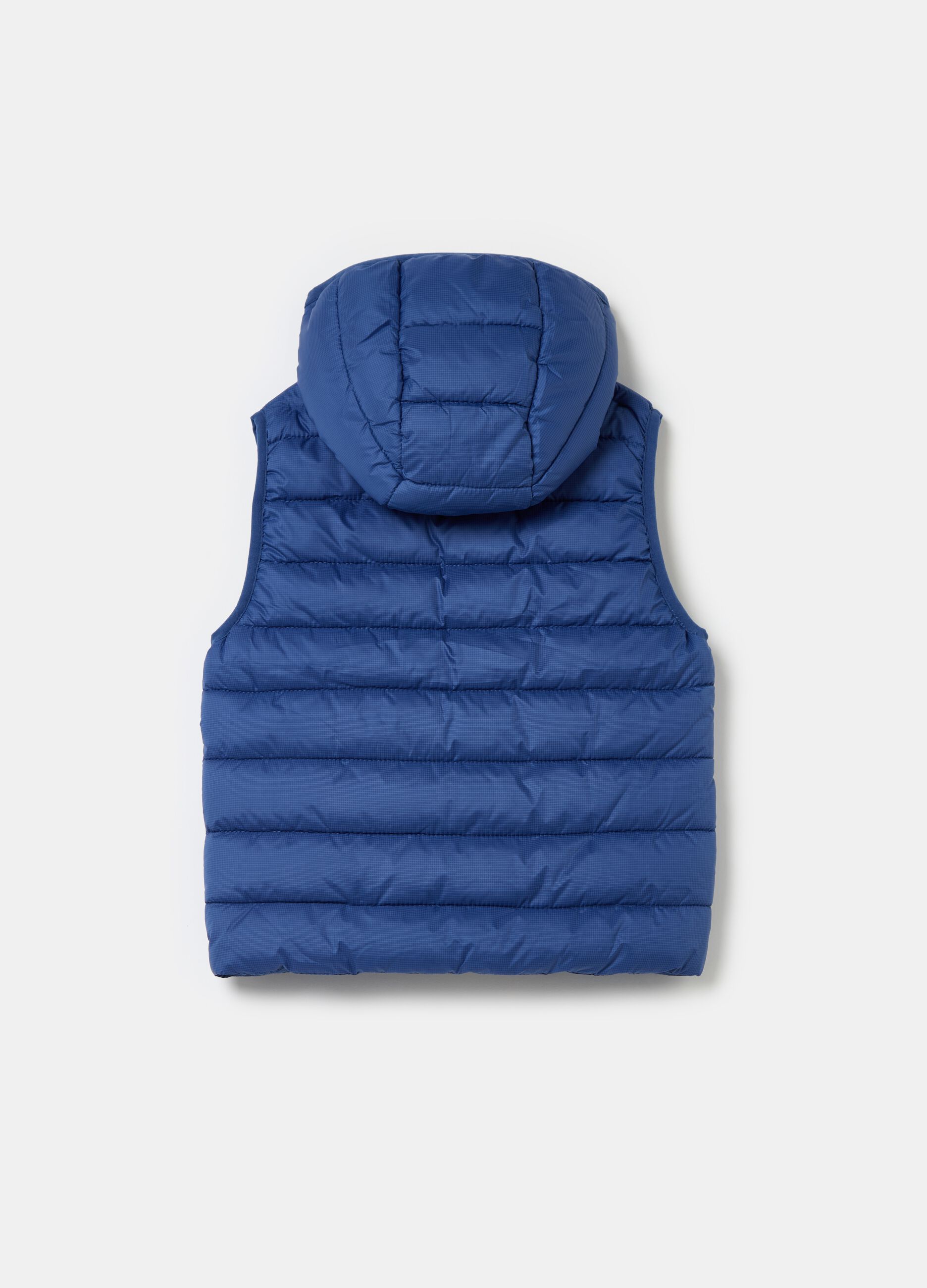 Ultralight reversible gilet with ripstop weave