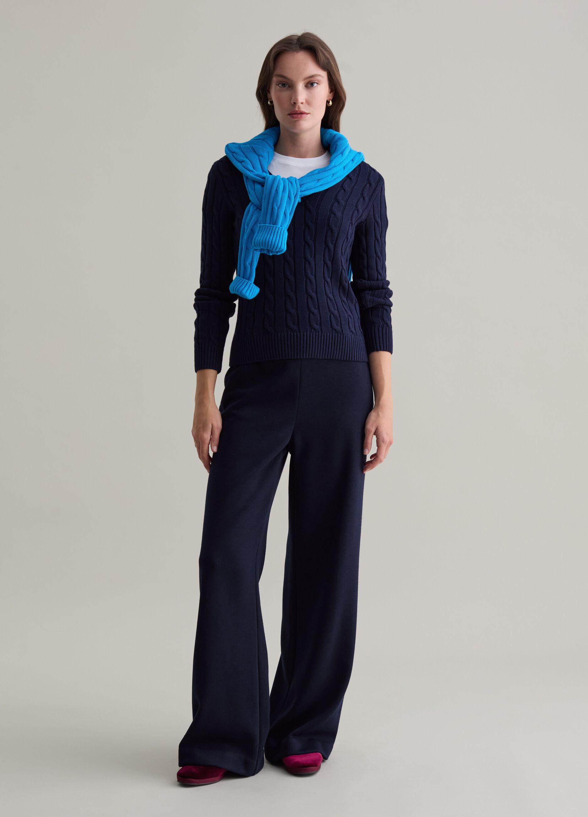 Relaxed-fit knit trousers