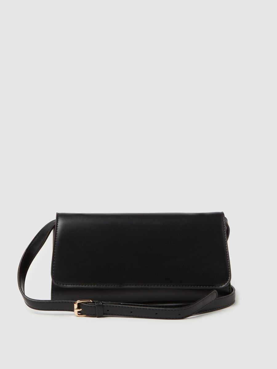 Contemporary baguette bag with shoulder strap_0