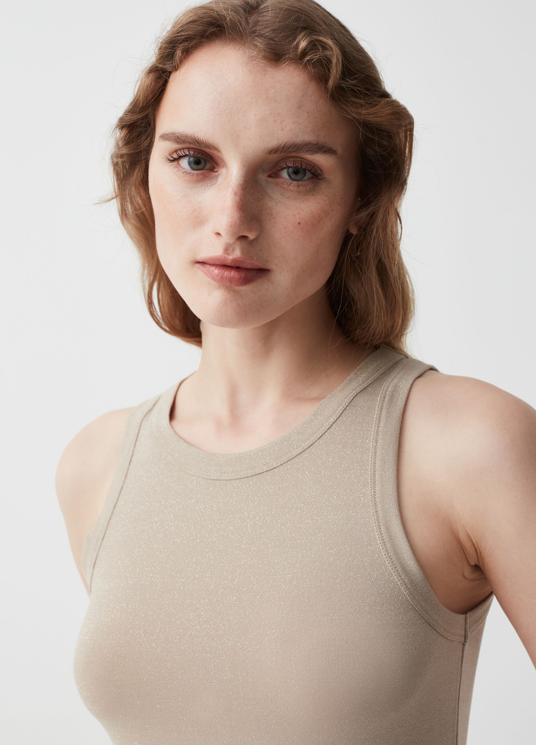 Ovs Tank top stretch in lurex