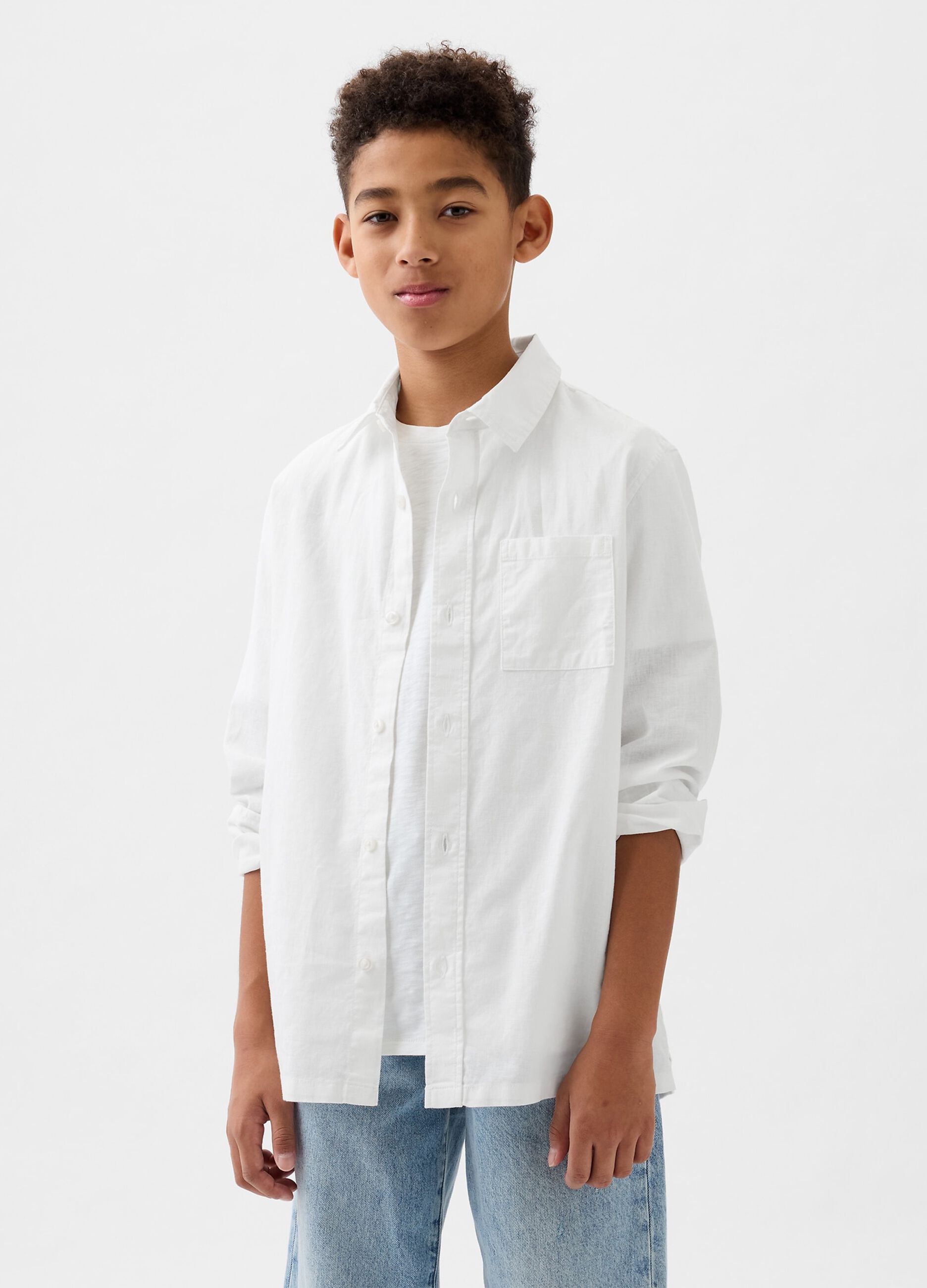 Linen and cotton shirt