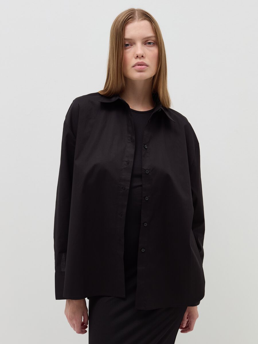 Oversized shirt in poplin_1