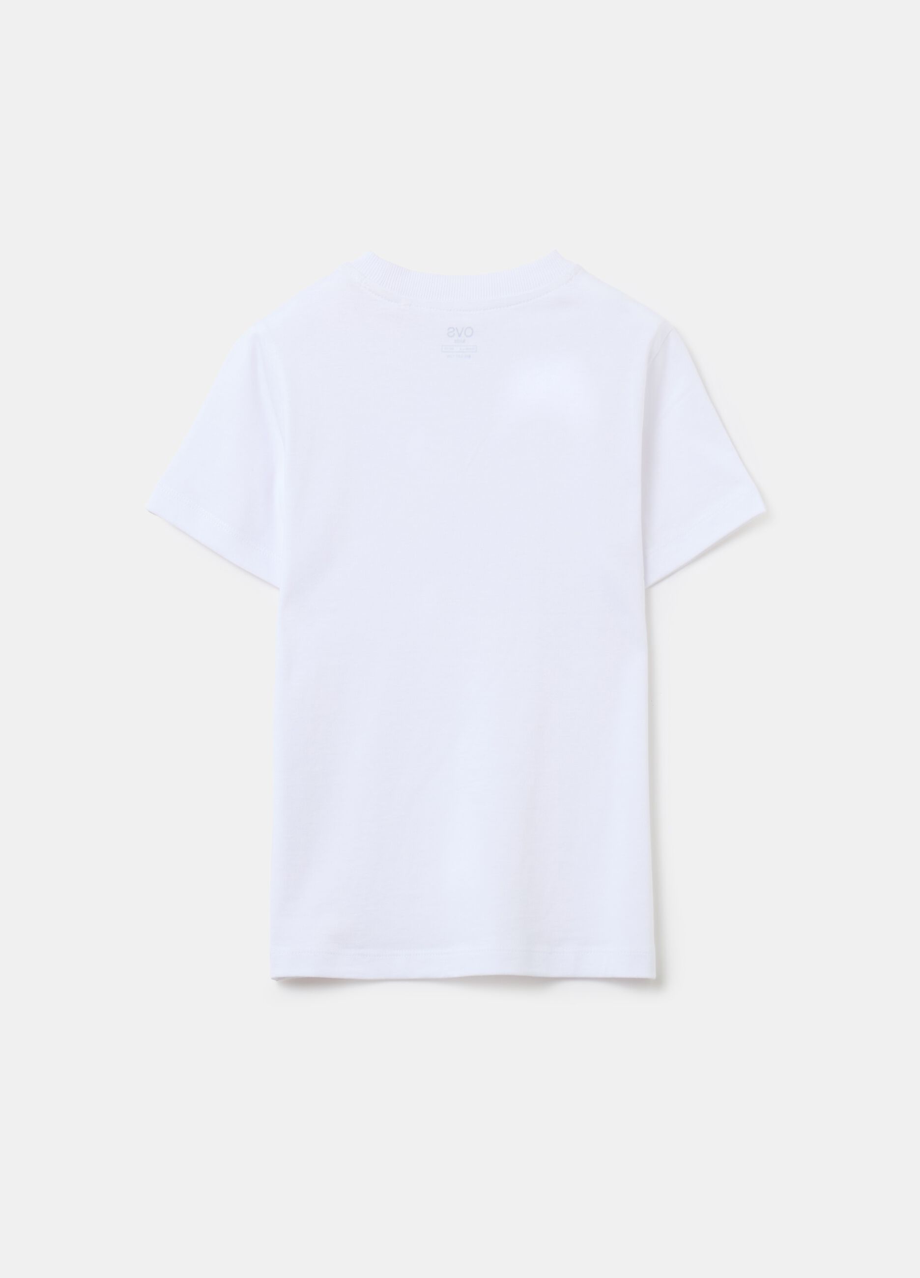 Solid colour T-shirt in organic cotton