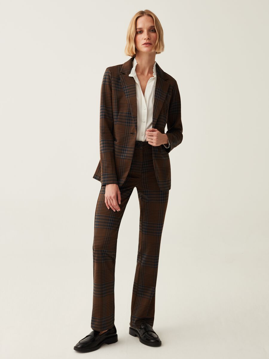 Single-breasted houndstooth blazer_1