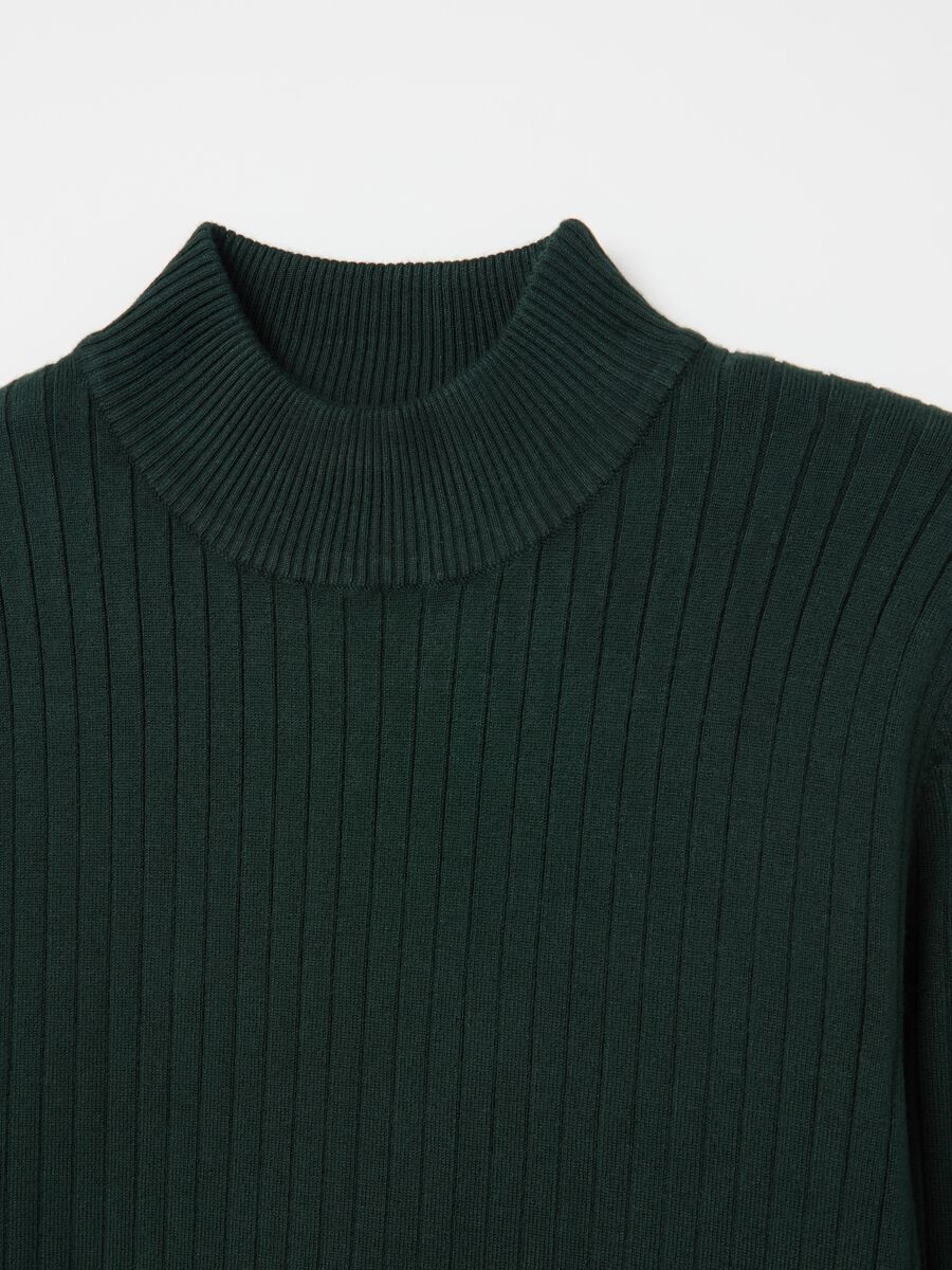 Flat ribbed top with mock neck_5