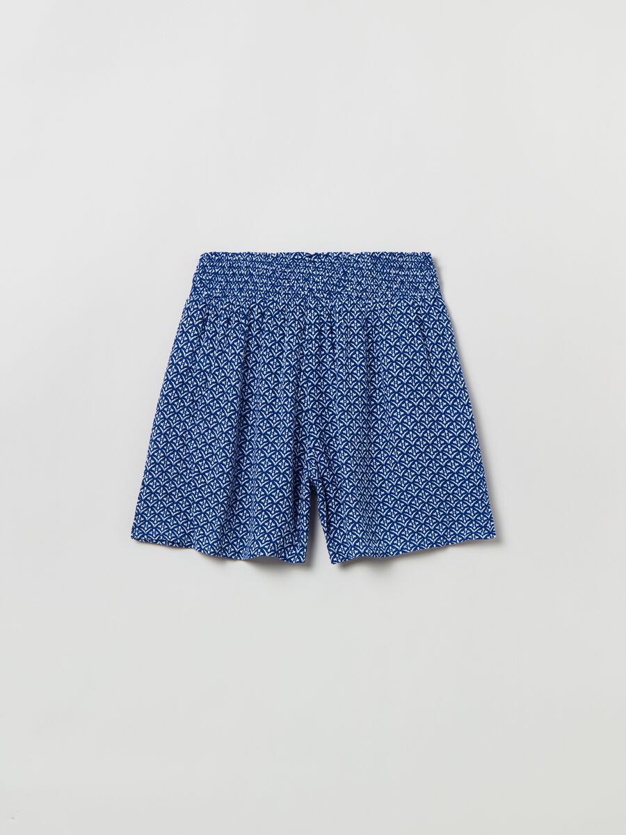 Viscose shorts with floral print_1