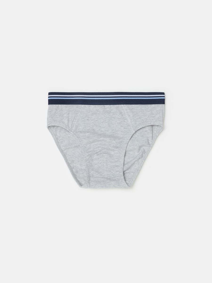 Organic cotton briefs with striped elastic_1