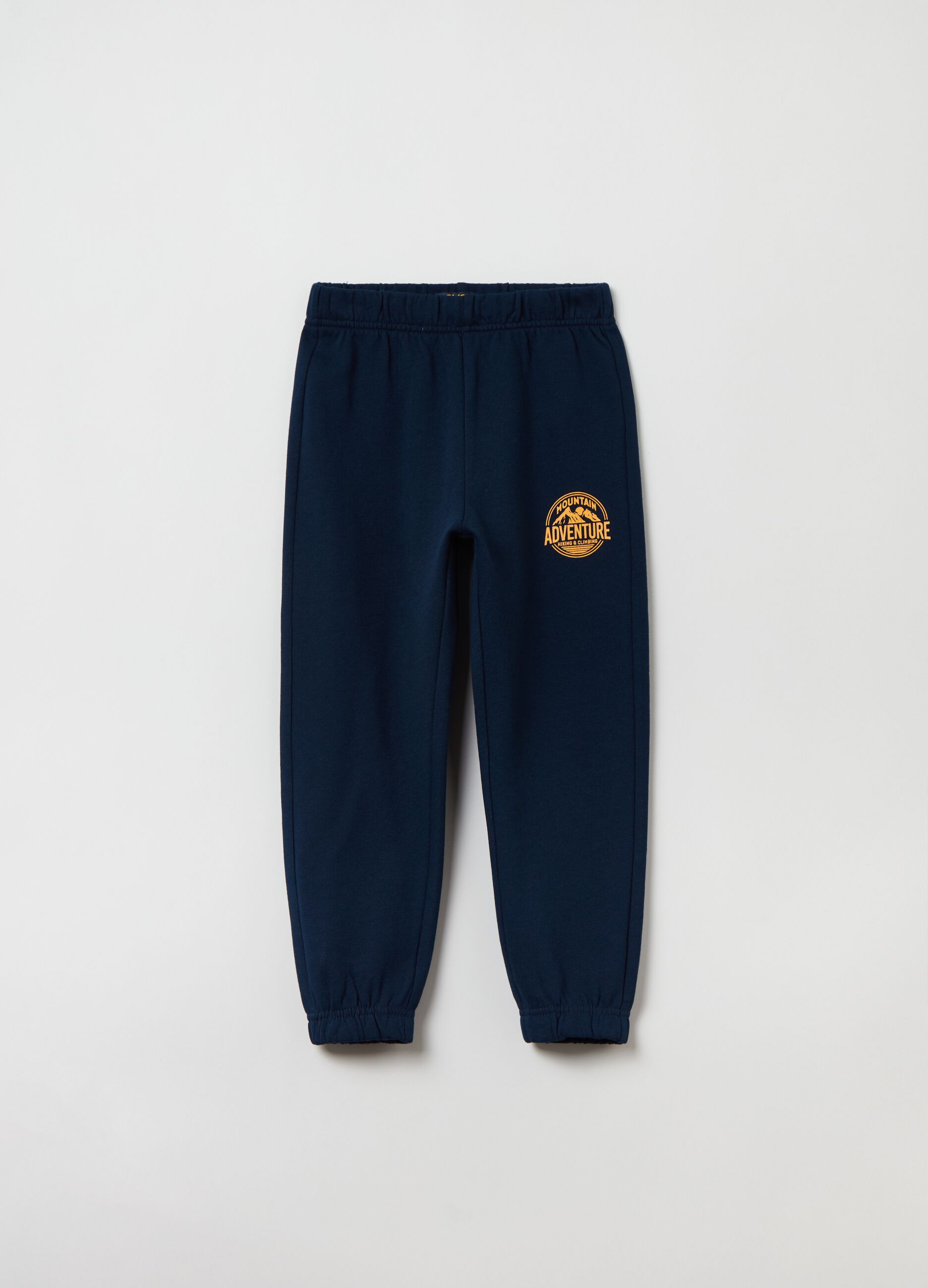 Fleece joggers with elasticated edging