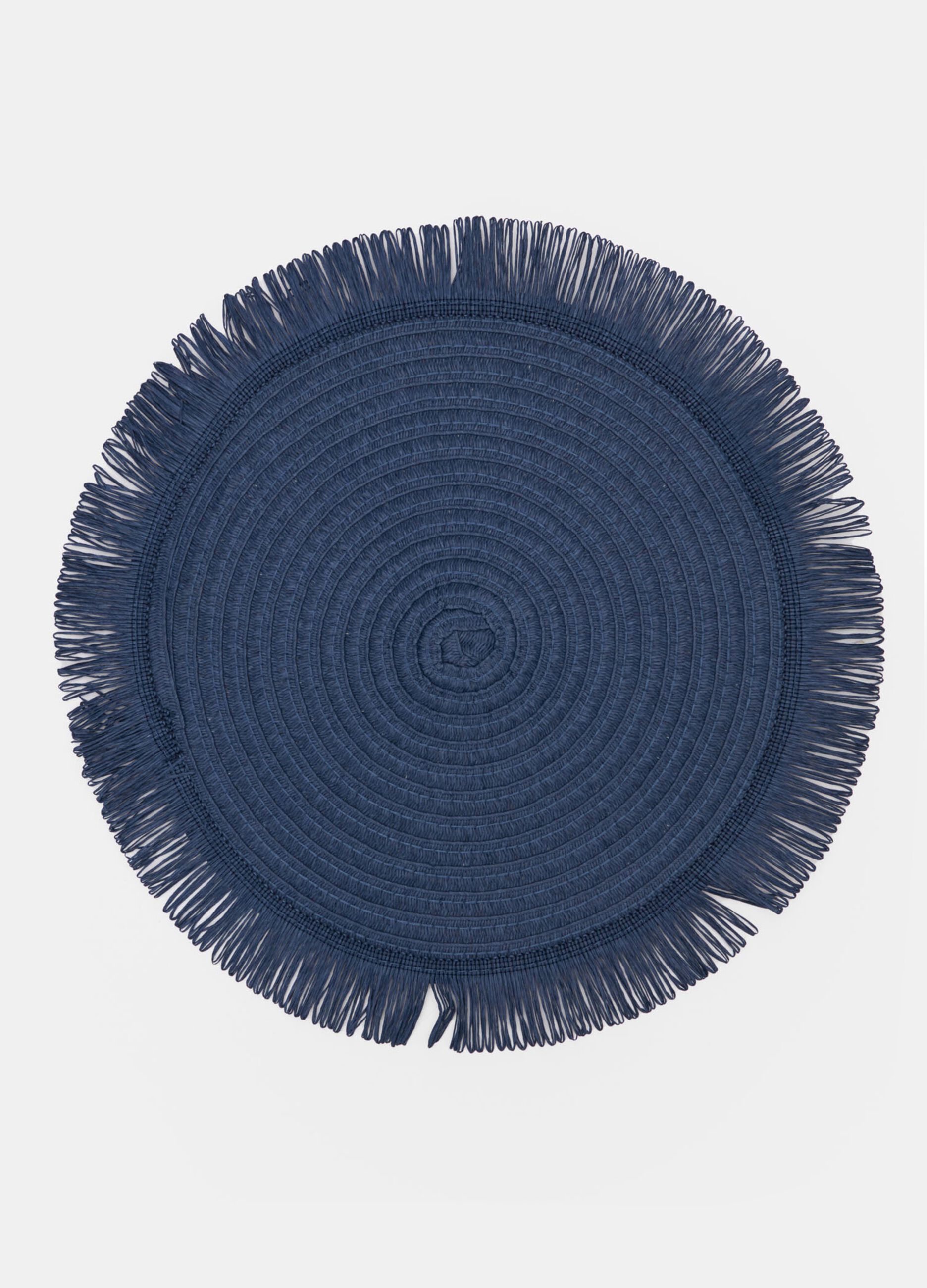 Round breakfast table mat in raffia