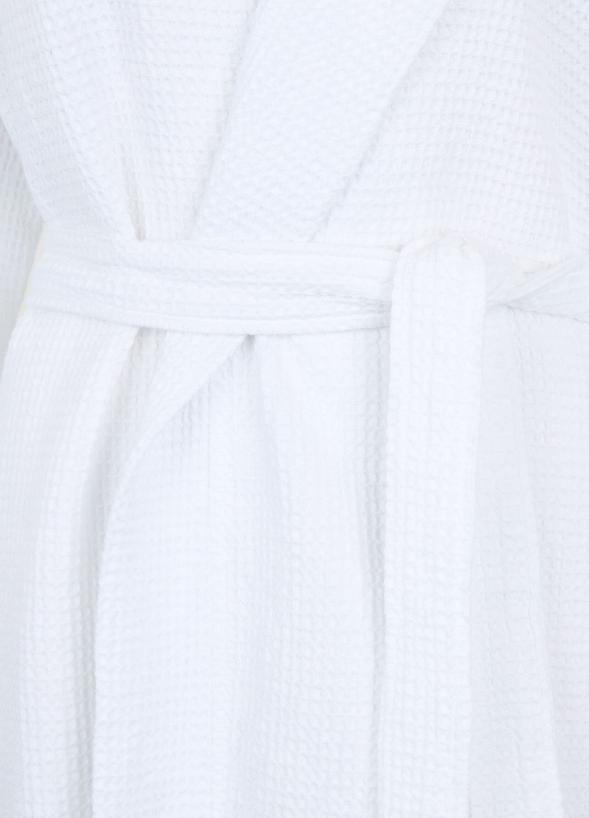 Waffle bathrobe in viscose blend cotton