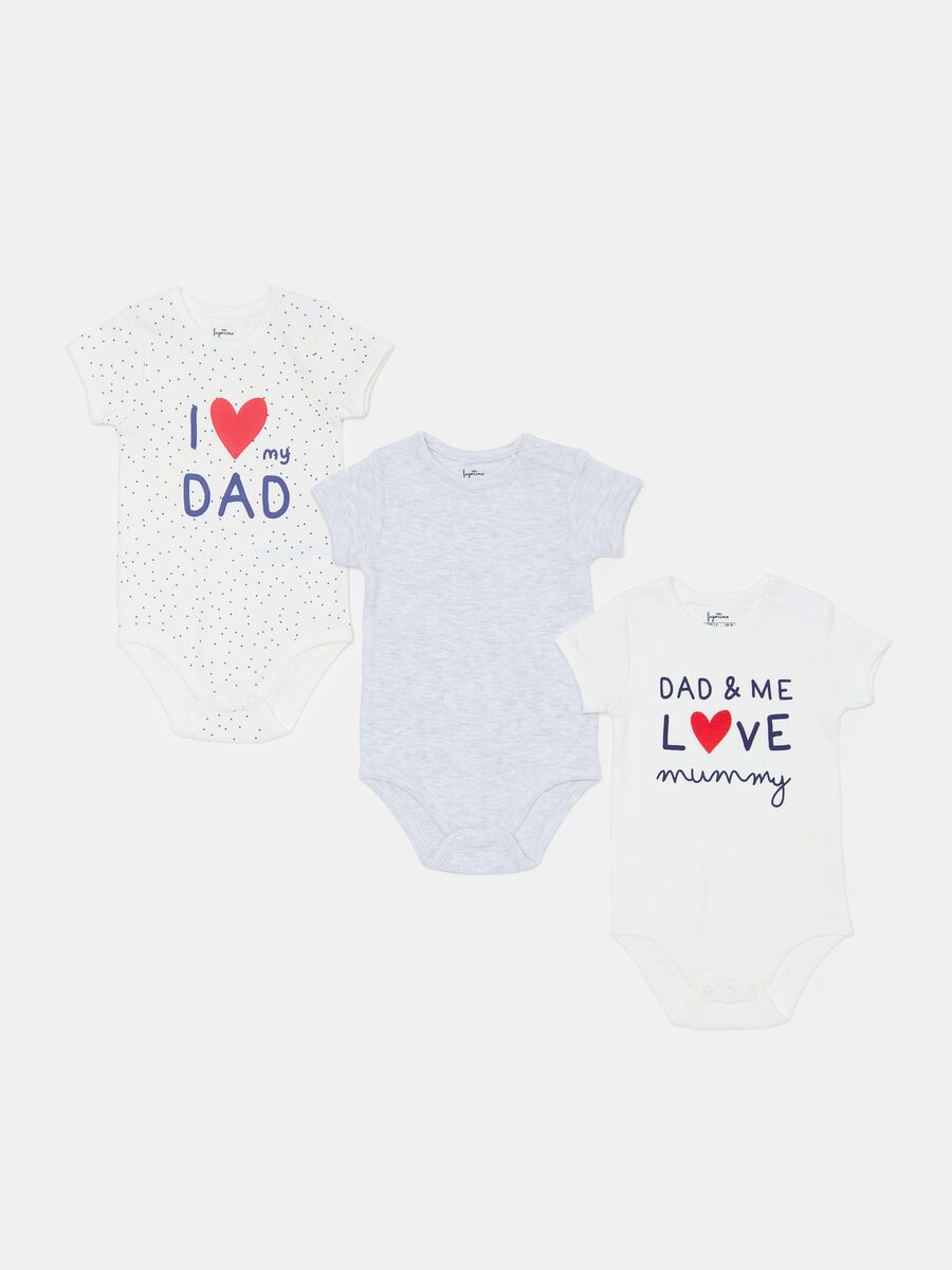 Three-pack I Love Mum and I Love Dad bodysuits_0