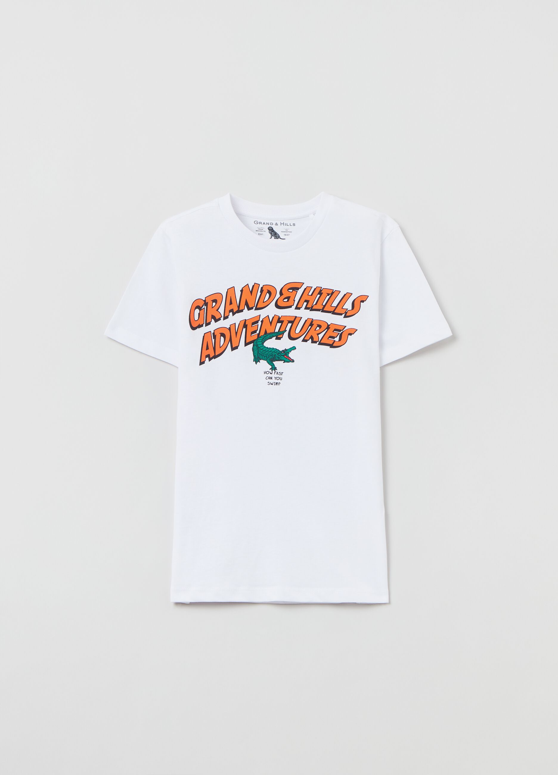 Grand&Hills T-shirt with crocodile print