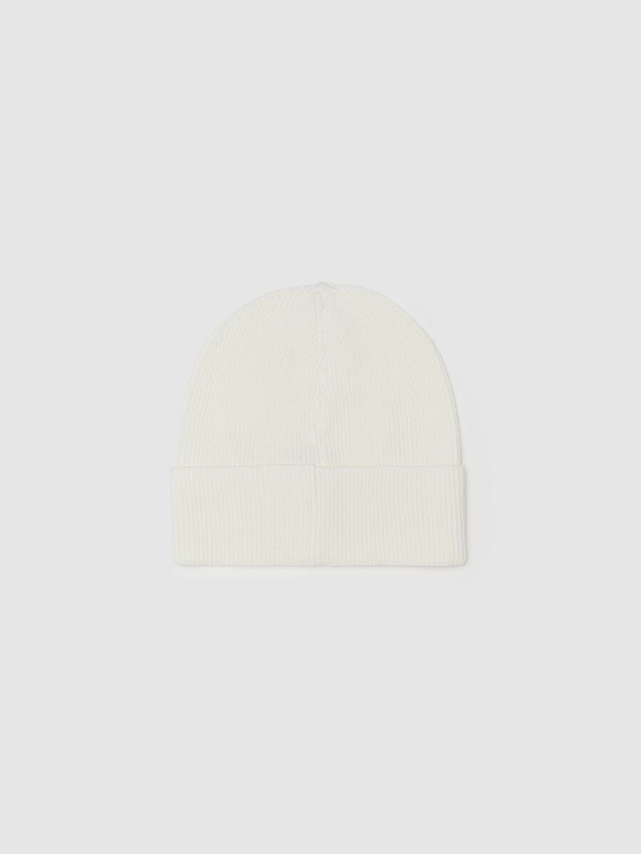 Essential ribbed hat with fold_1