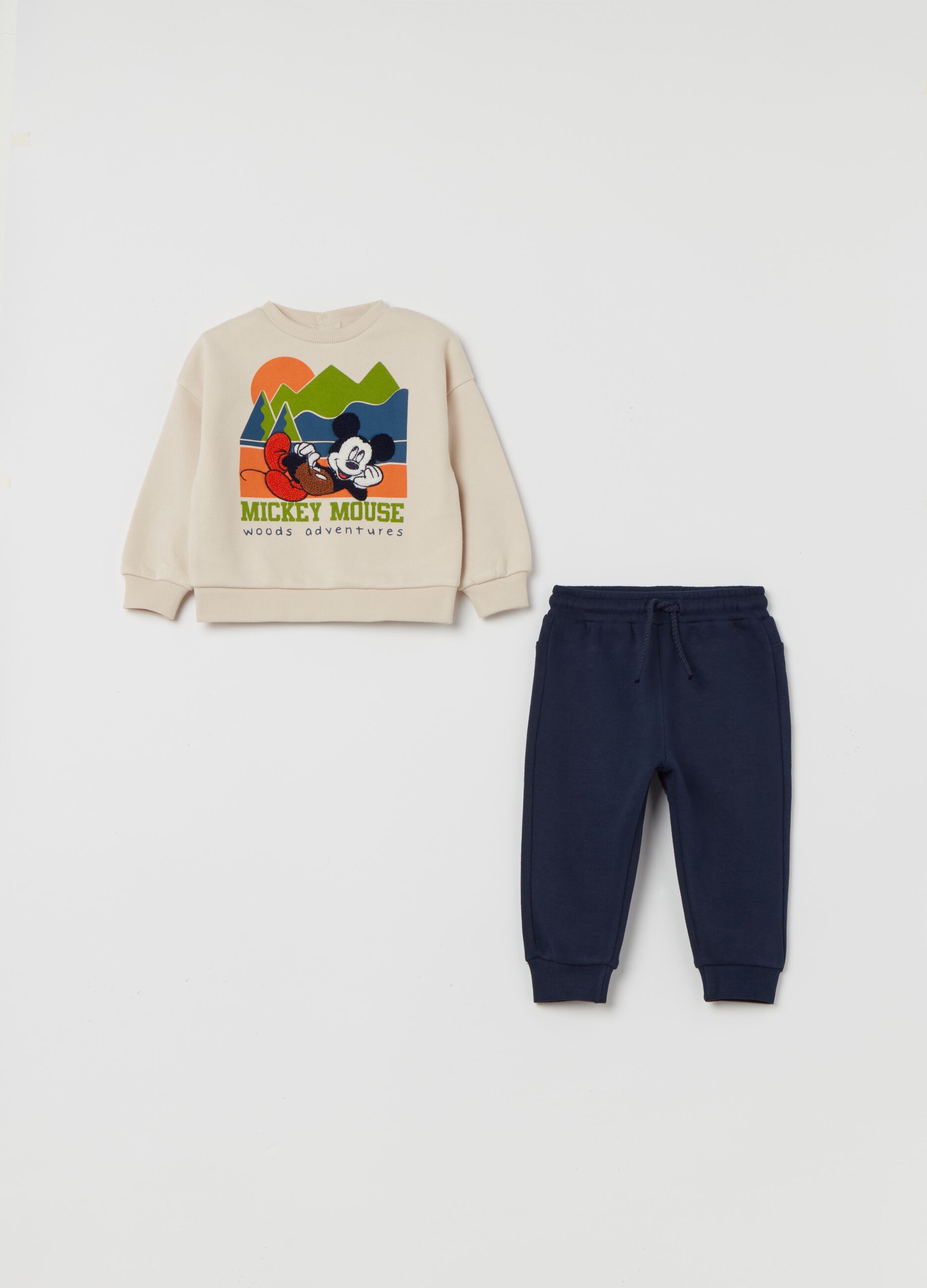 Fleece jogging set with Mickey Mouse print