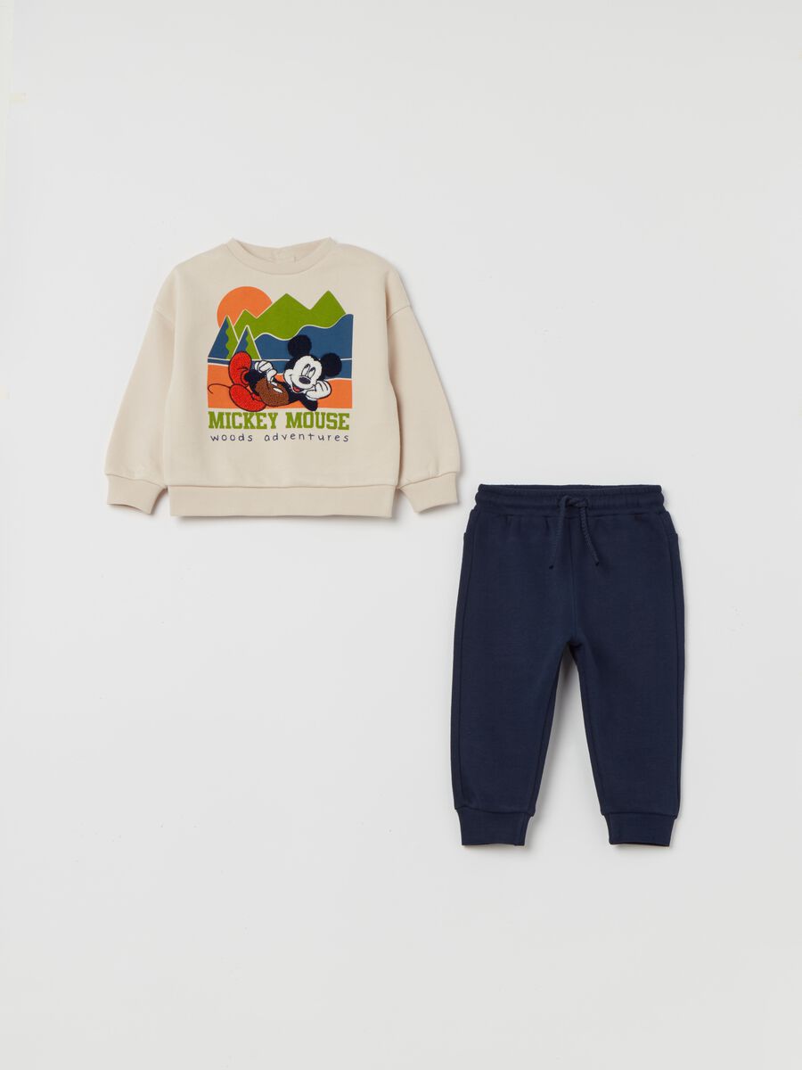 Fleece jogging set with Mickey Mouse print_0