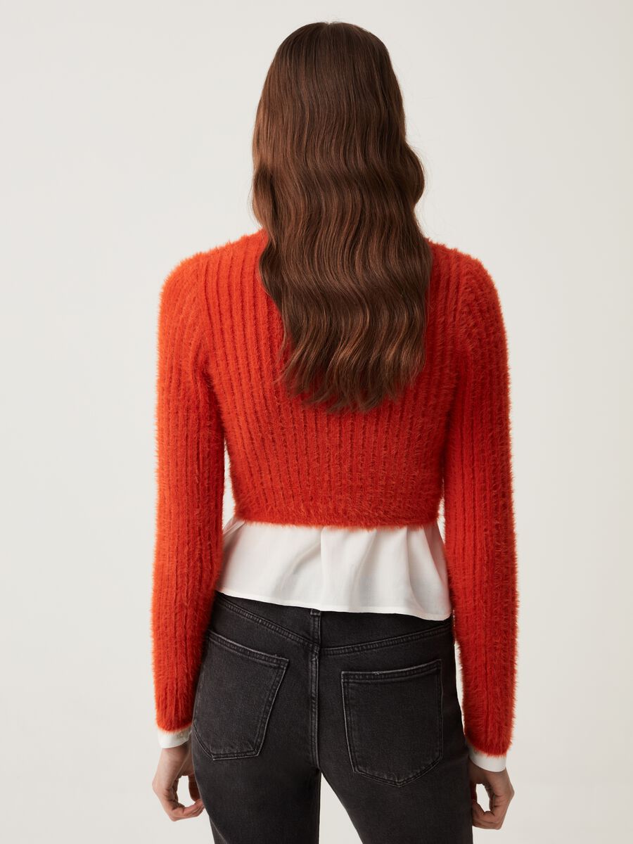 Crop pullover with flat ribbing_2