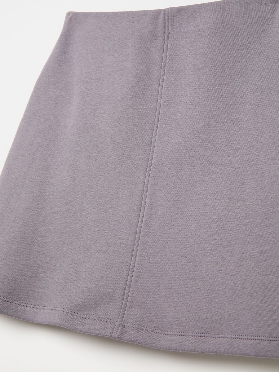 Essential high-rise miniskirt in fleece_5
