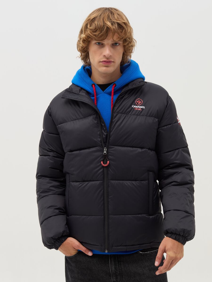 Canada Trail quilted down jacket with high neck_1